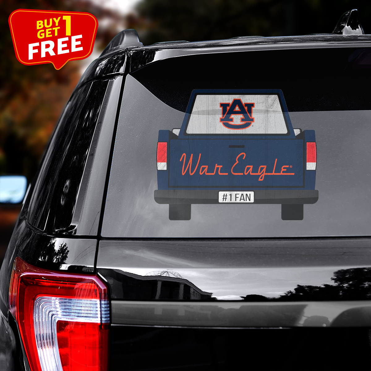 Auburn Tigers Truck Back Decal PT71902