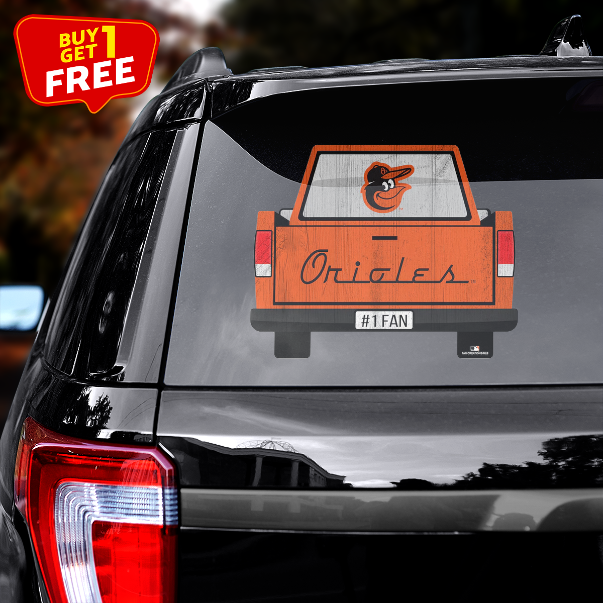 Baltimore Orioles Truck Back Decal PT71903