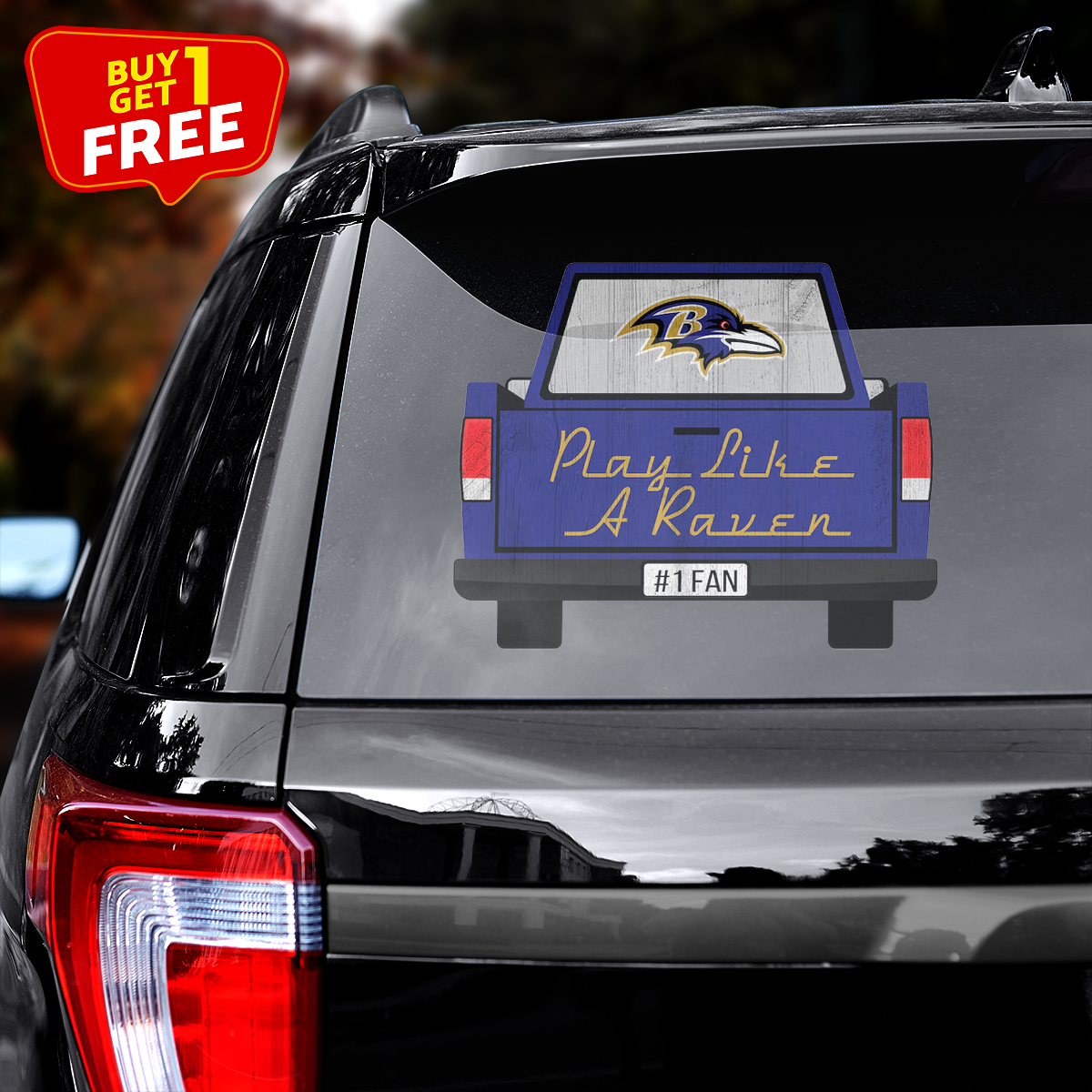 Baltimore Ravens Truck Back Decal PT71904