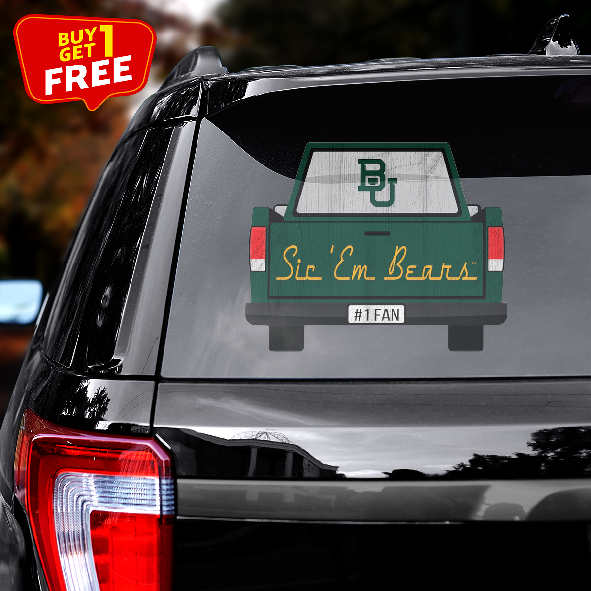 Baylor Bears Truck Back Decal PT71905