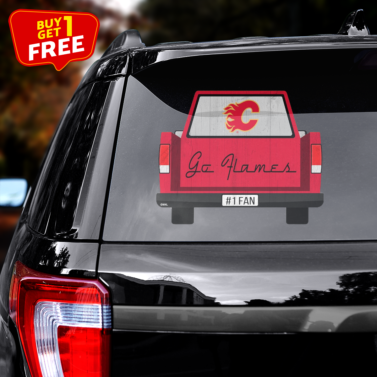 Calgary Flames Truck Back Decal PT71913