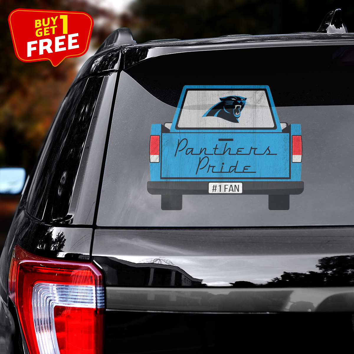 Carolina Panthers Truck Back Decal PT71915