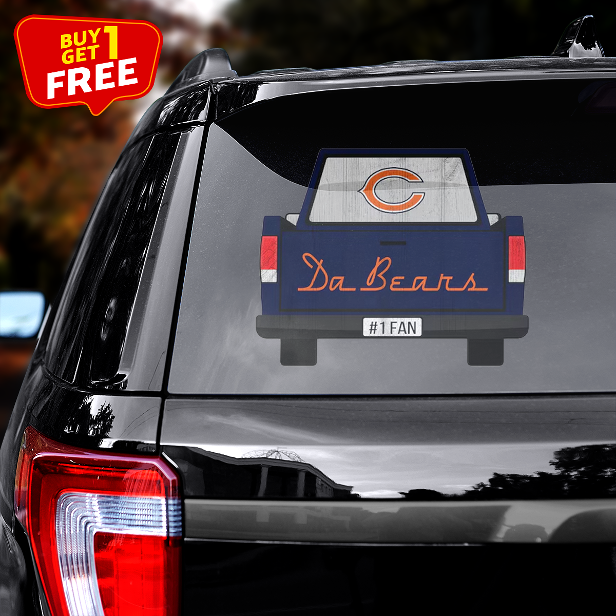 Chicago Bears Truck Back Decal PT71916