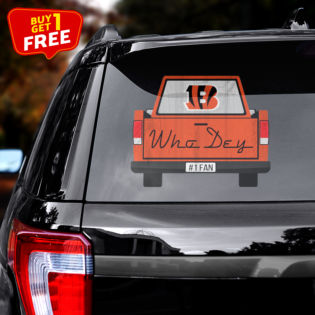 Cincinnati Bengals Truck Back Decal PT71920