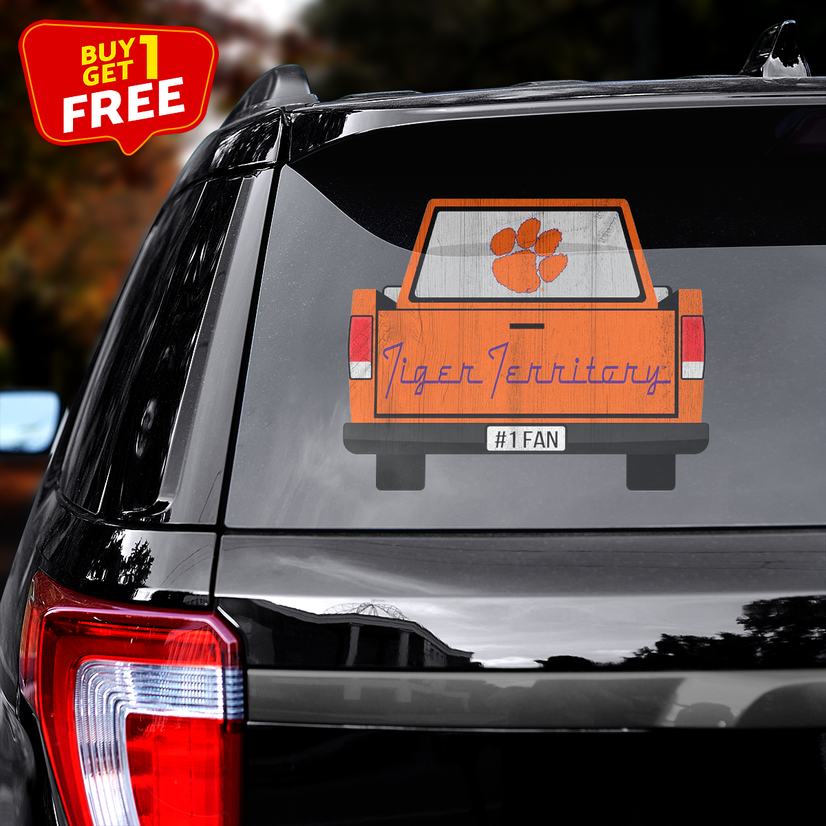 Clemson Tigers Truck Back Decal PT71922