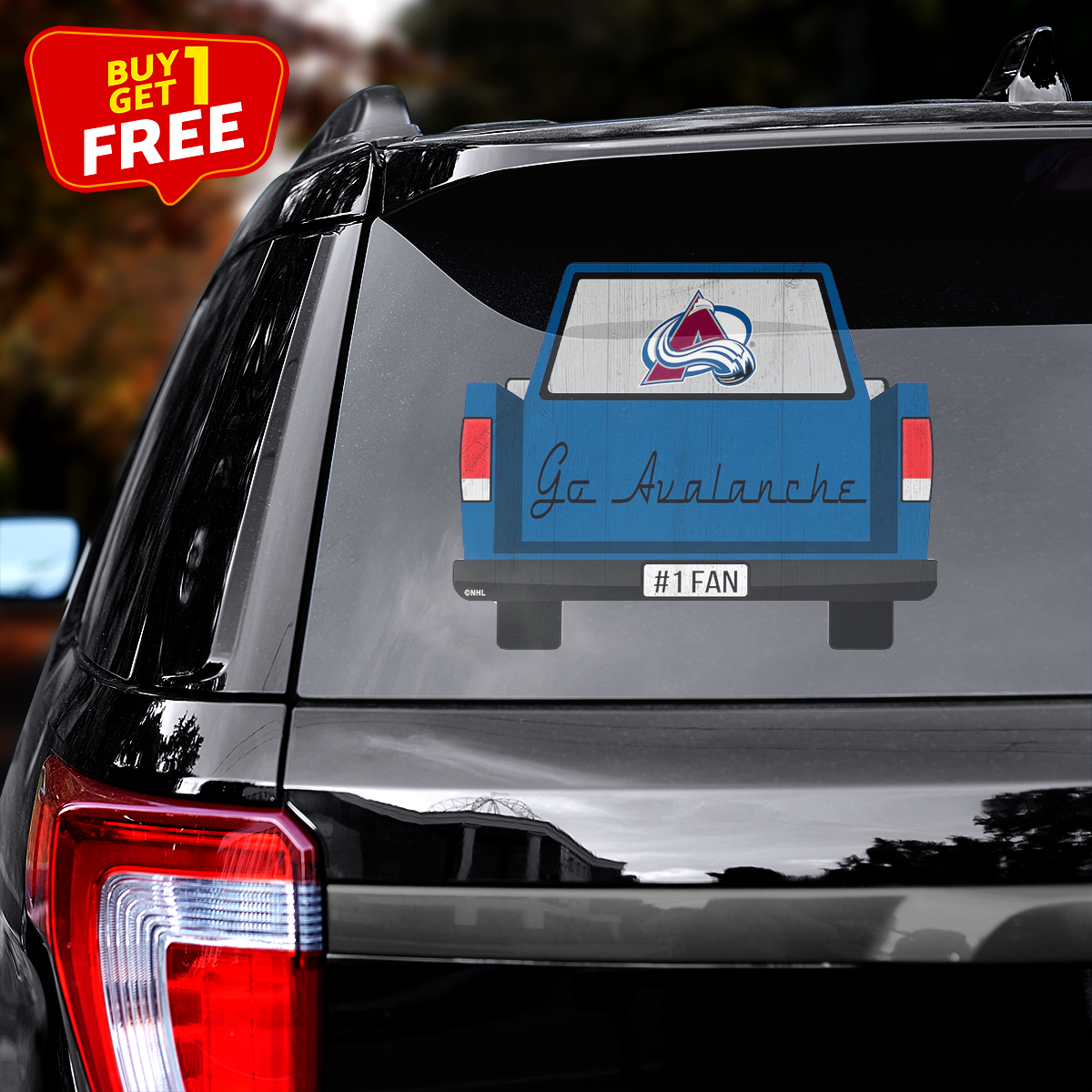 Colorado Avalanche Truck Back Decal PT71925
