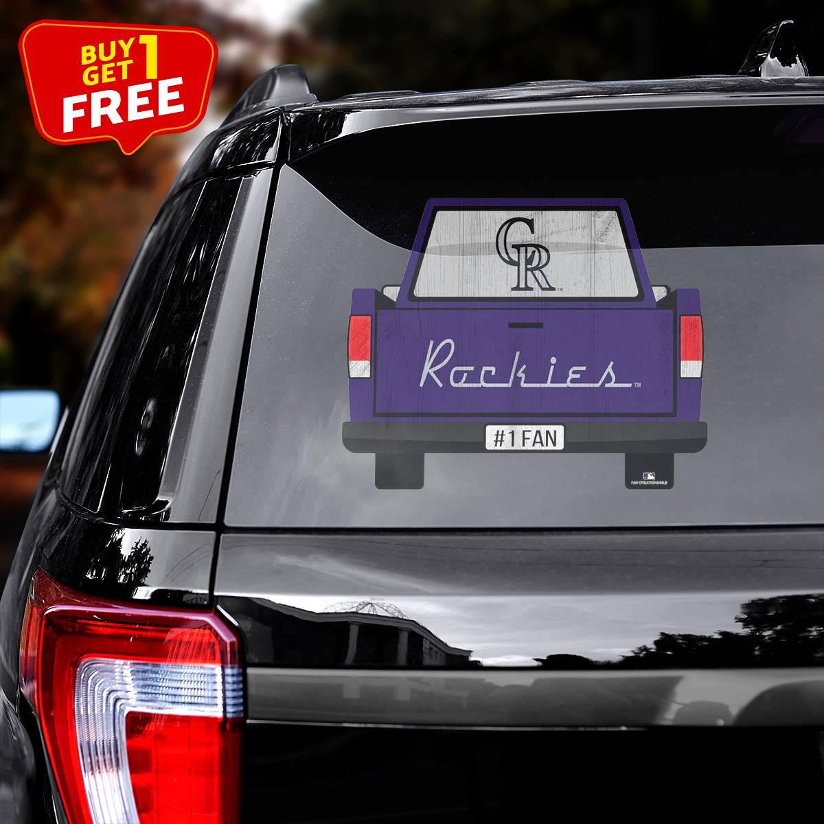 Colorado Rockies Truck Back Decal PT71926