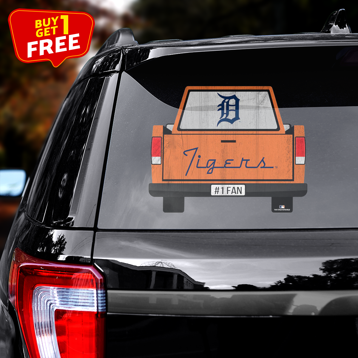 Detroit Tigers Truck Back Decal PT71933