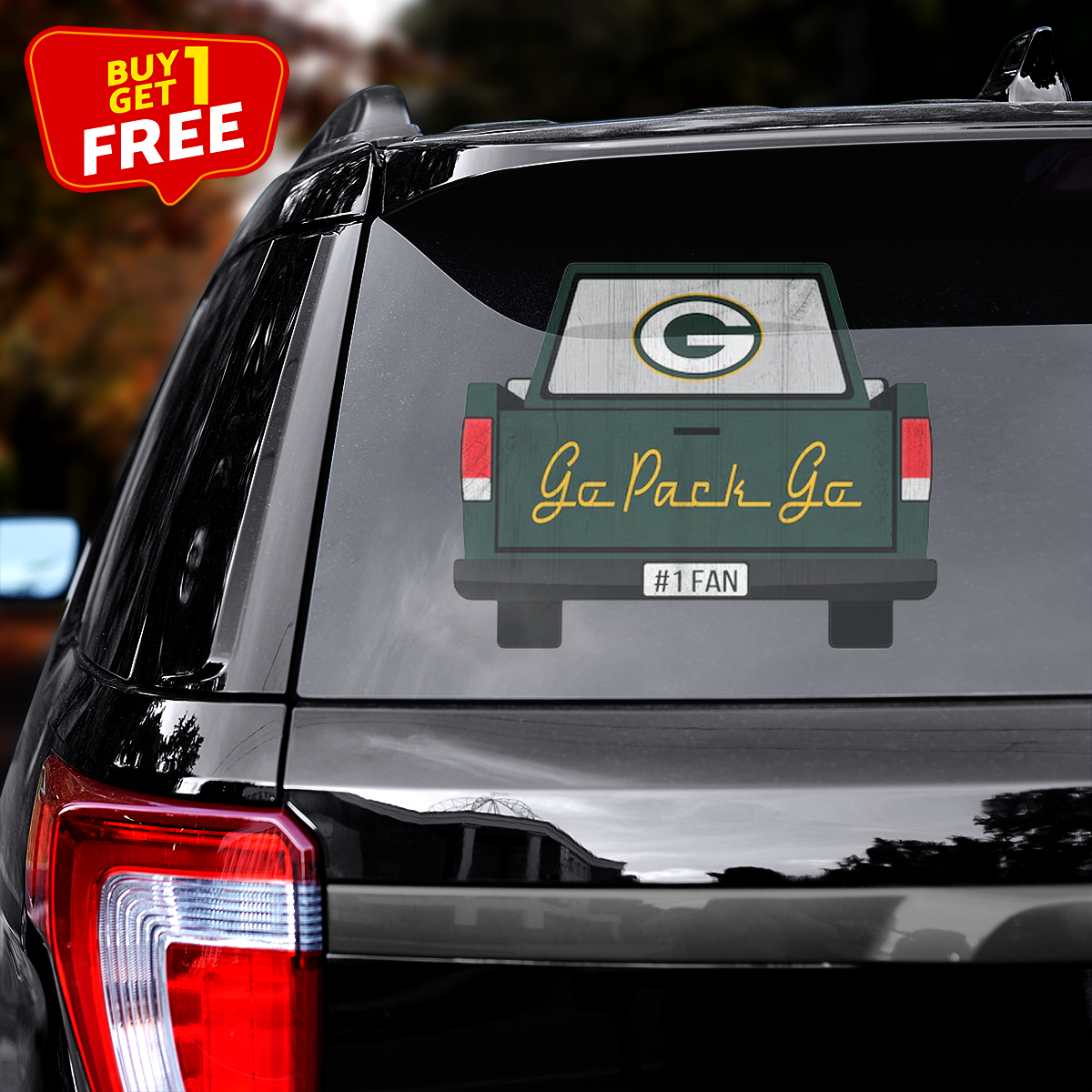 Green Bay Packers Truck Back Decal PT71941