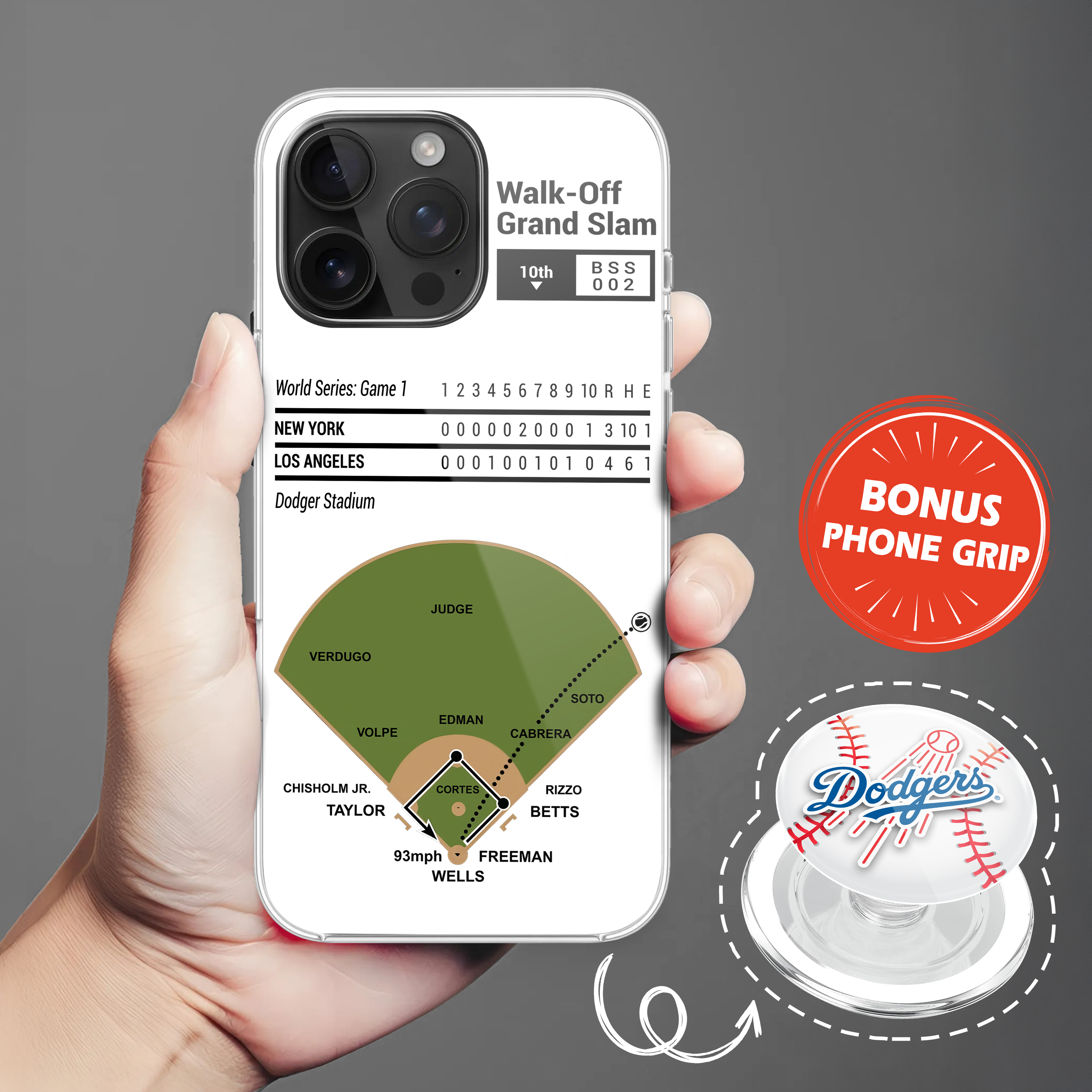 Los Angeles Dodgers Phone Case + Phone Grip PT71860