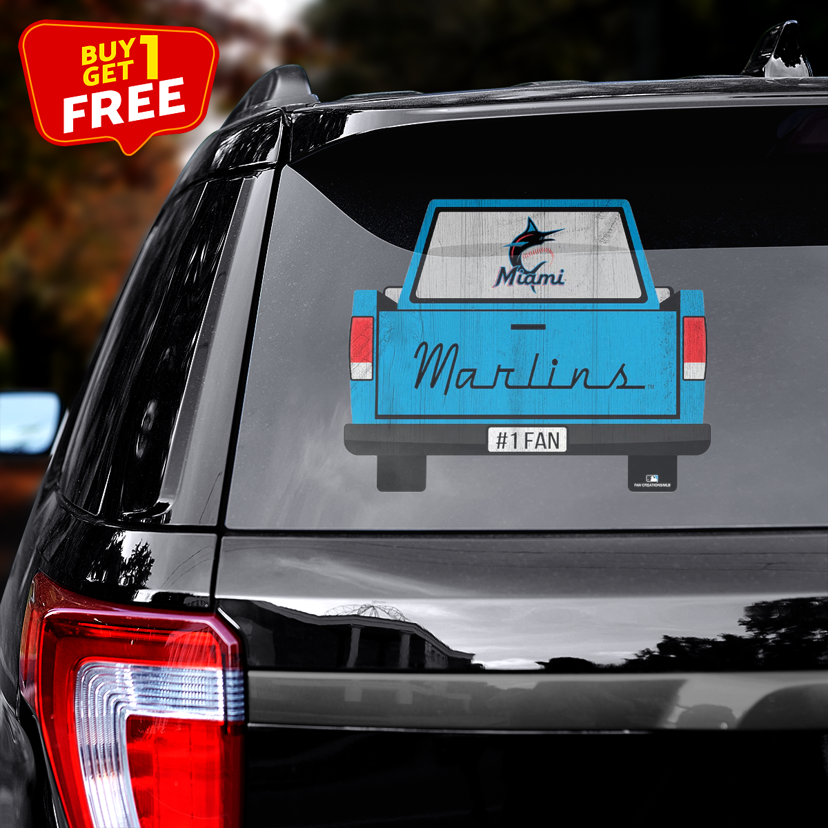 Miami Marlins Truck Back Decal PT71965
