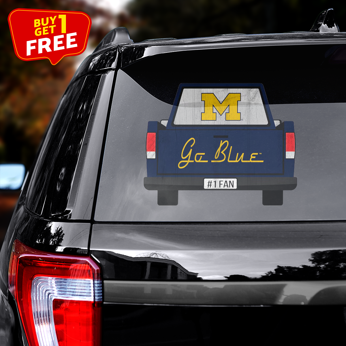 Michigan Wolverines Truck Back Decal PT71967