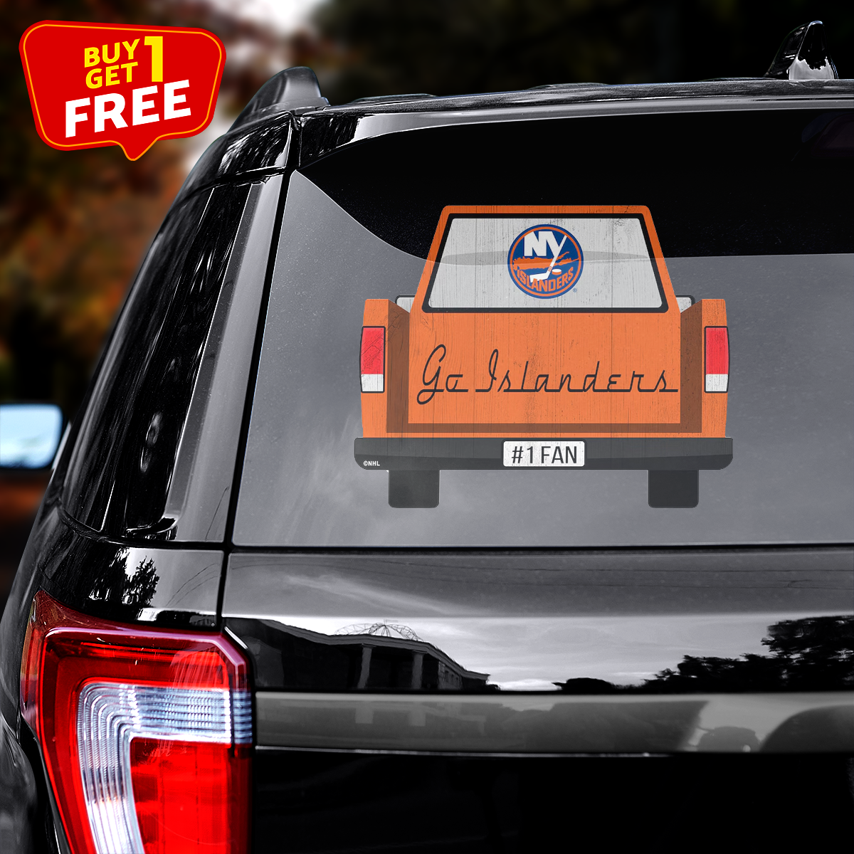 New York Islanders Truck Back Decal PT71984