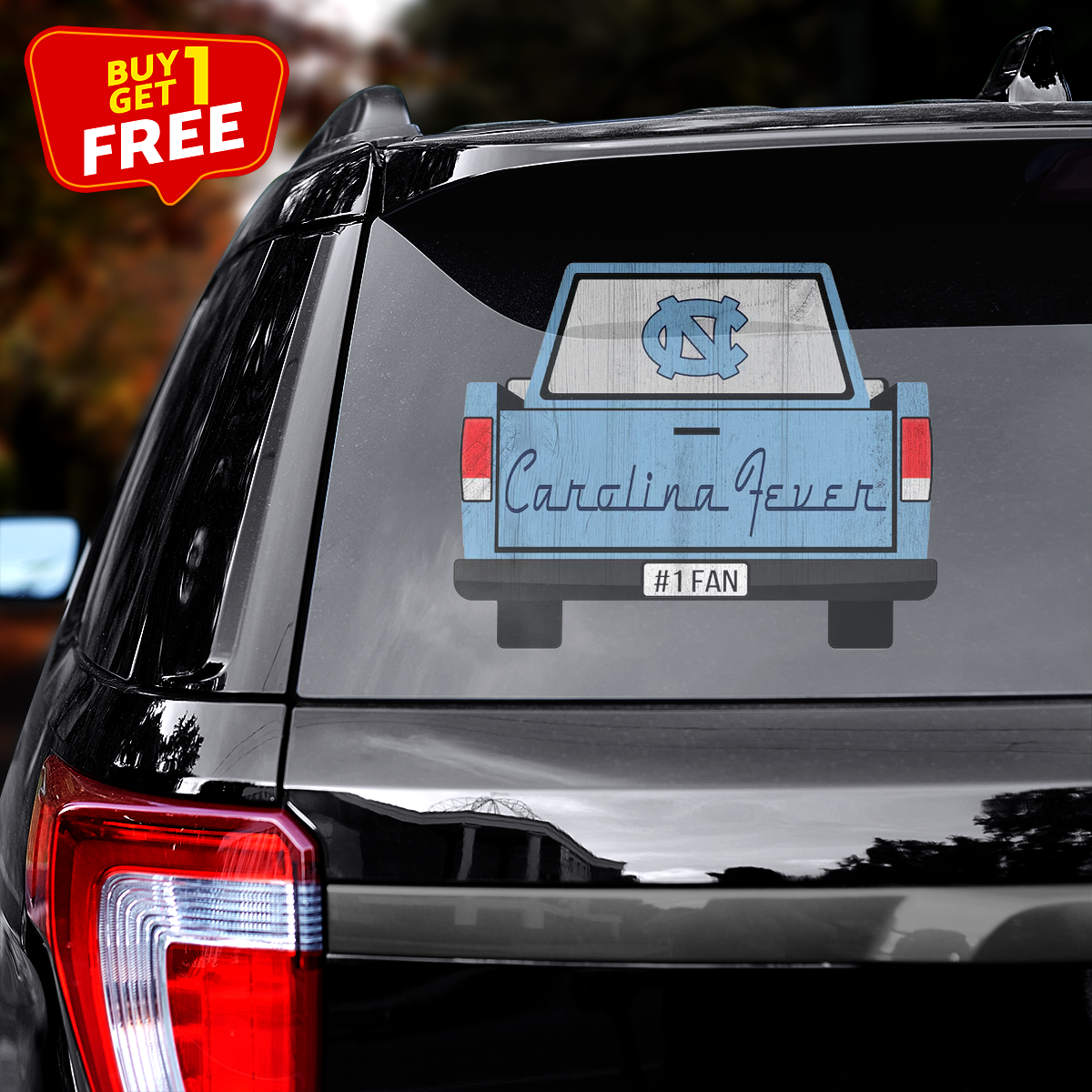 North Carolina Truck Back Decal PT71989