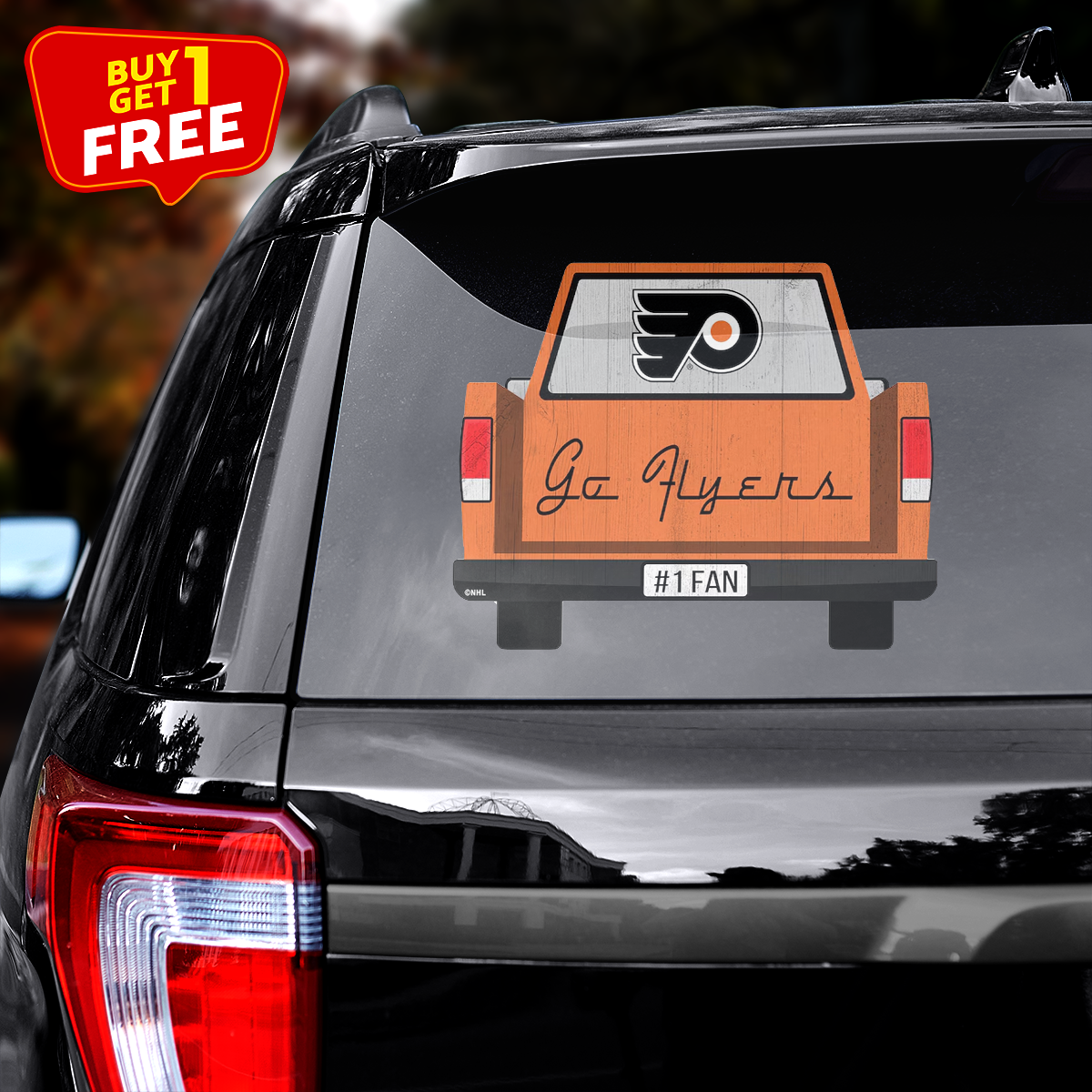 Philadelphia Flyers Truck Back Decal PT71999