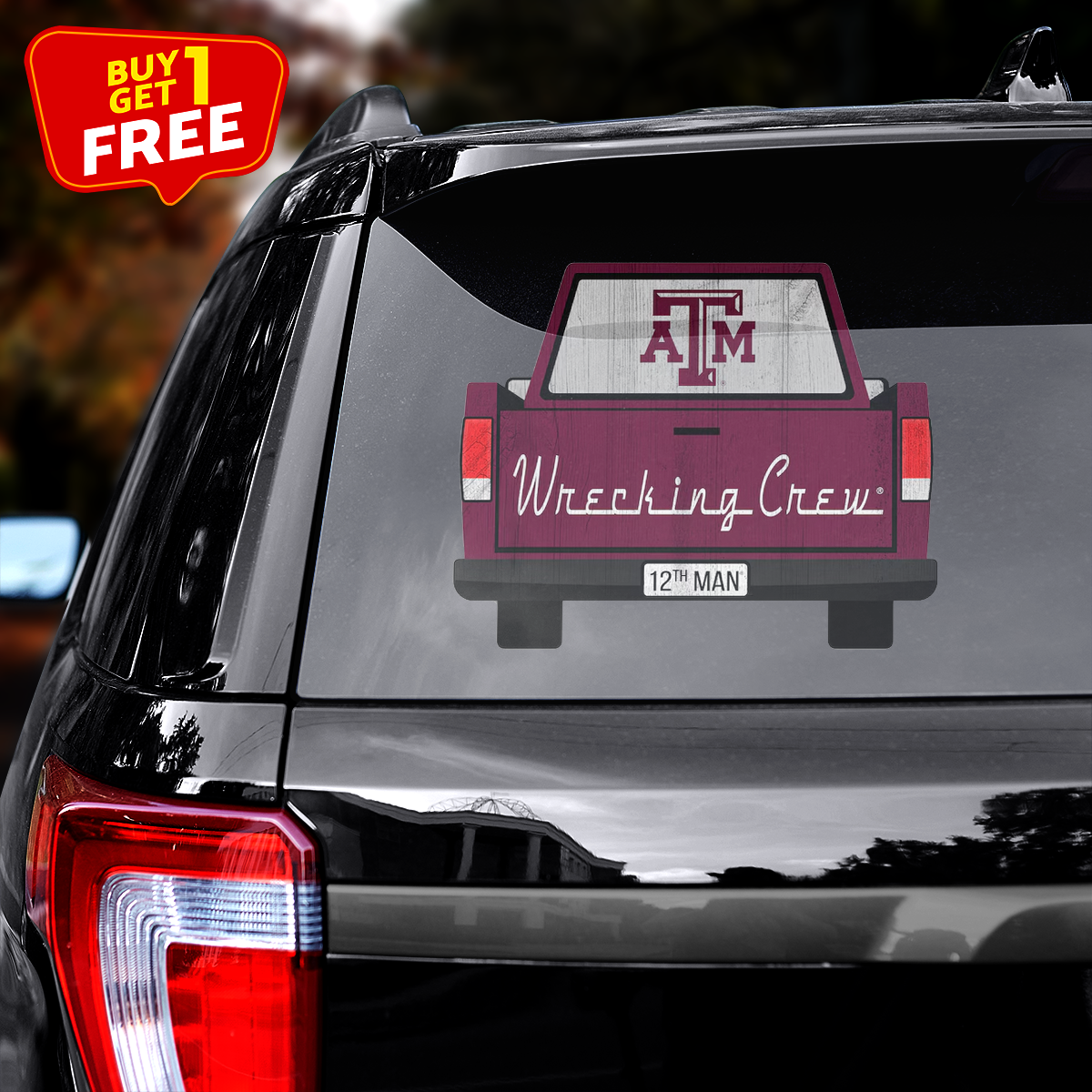 Texas A&M Aggies Truck Back Decal PT72023