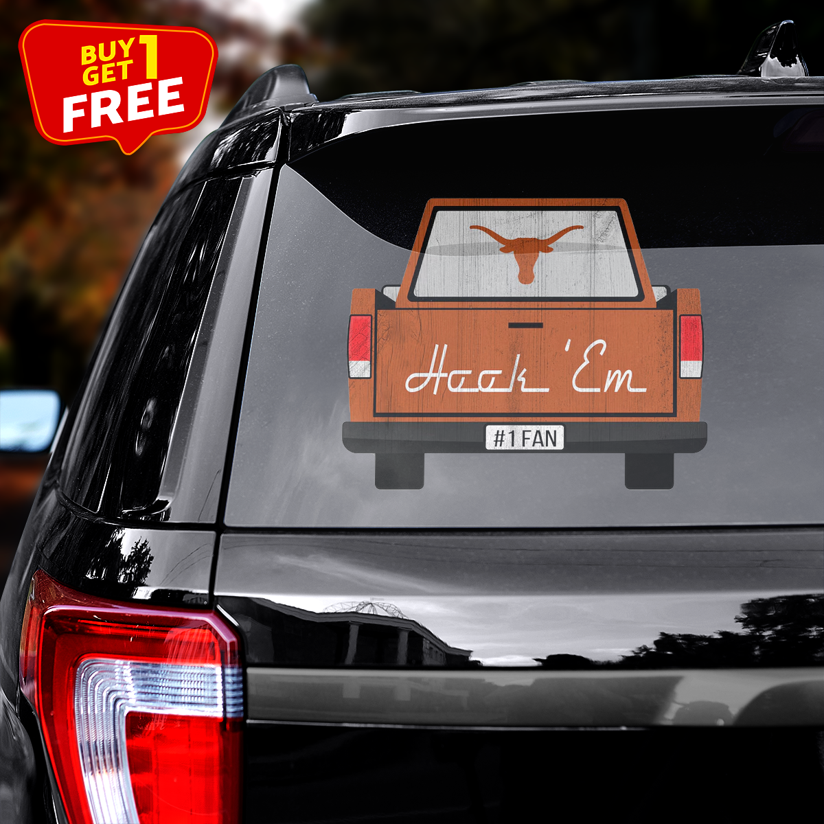 Texas Longhorns Truck Back Decal PT72024