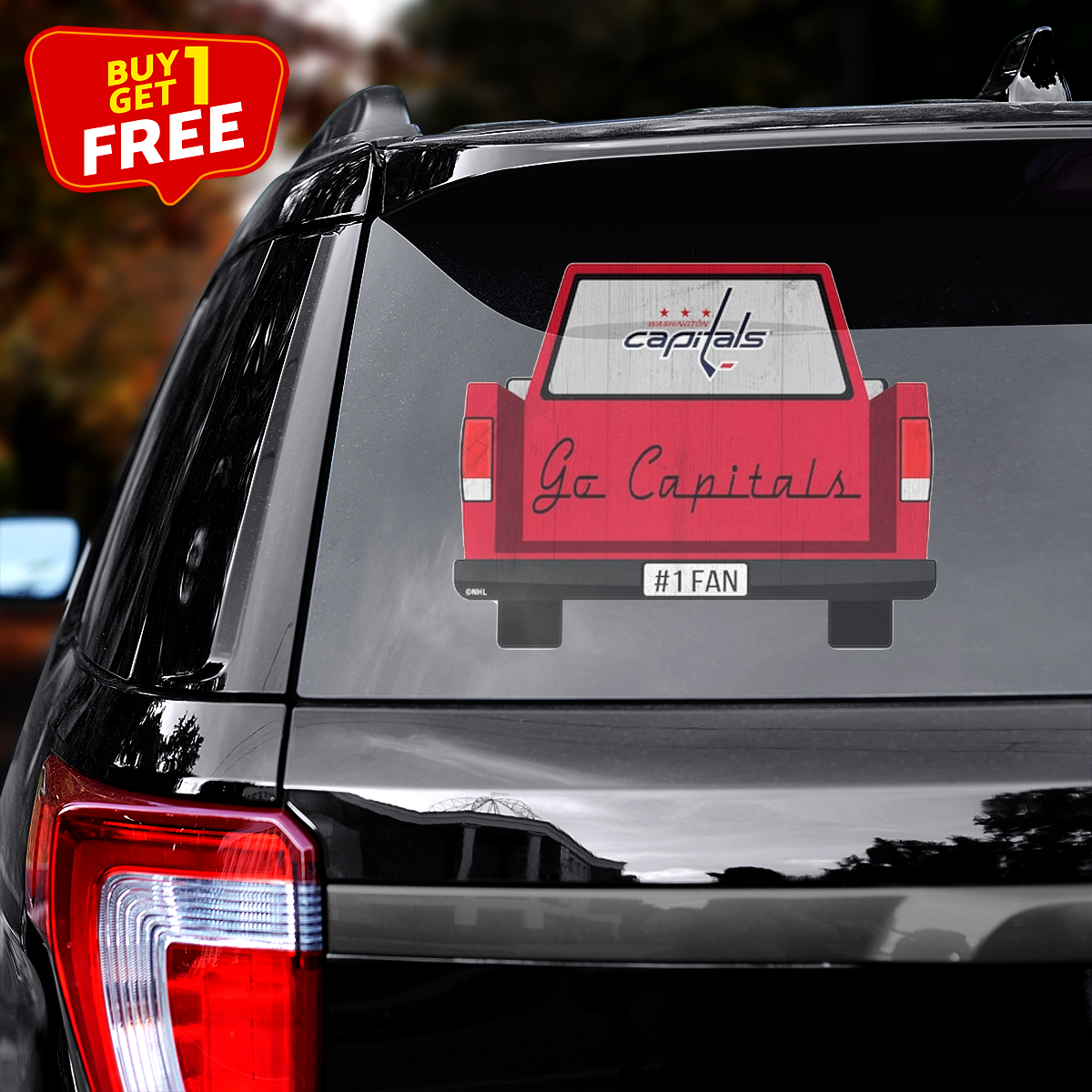 Washington Capitals Truck Back Decal PT72036