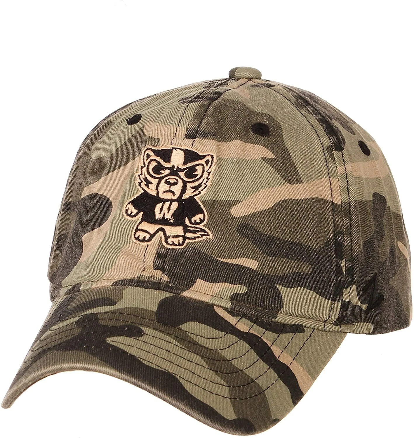 Adult Camo Mascot Adjustable Cotton Twill Dad Hat Embroidered and Printed Cap PT72176