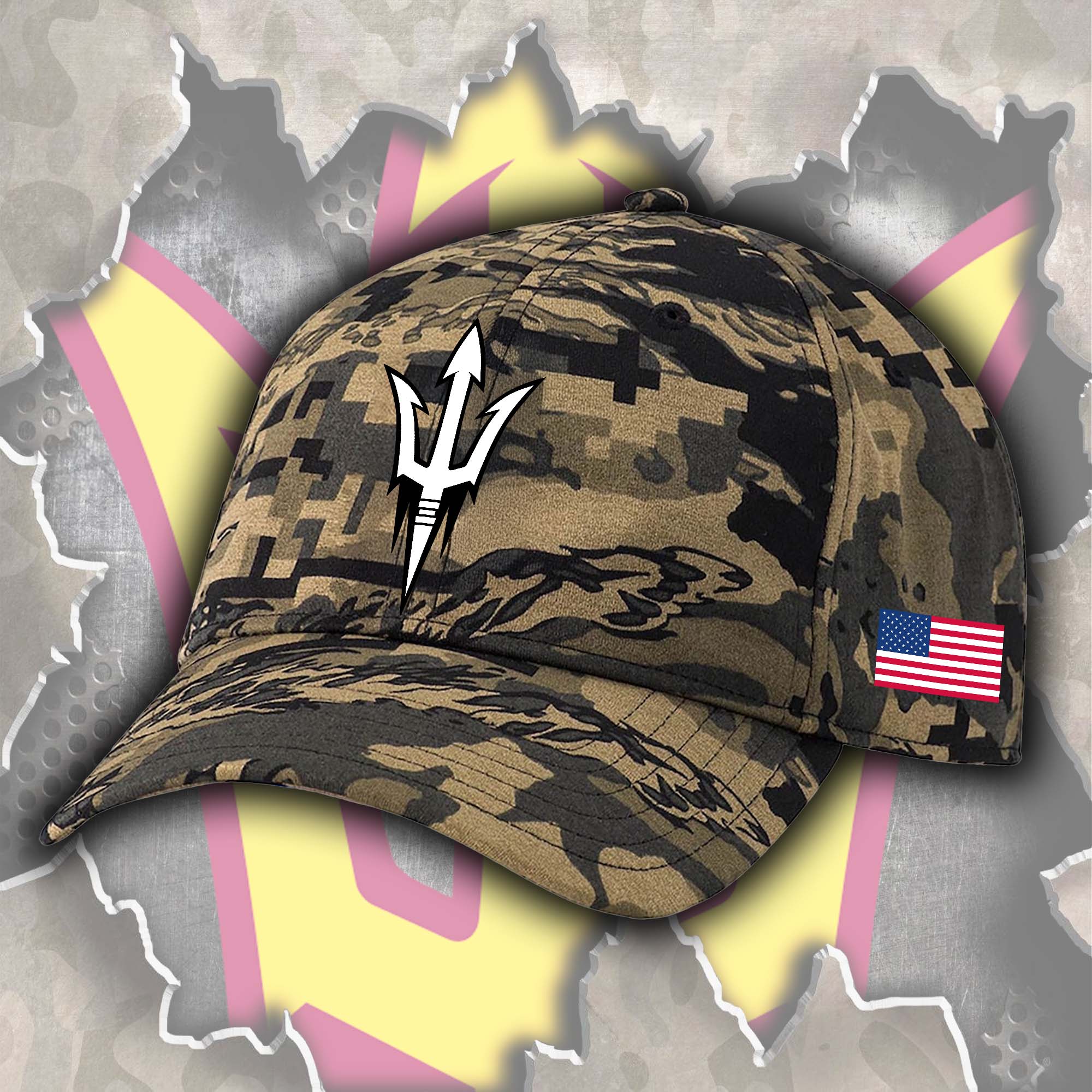 Arizona State Sun Devils Embroidered and Printed Cap PT72326