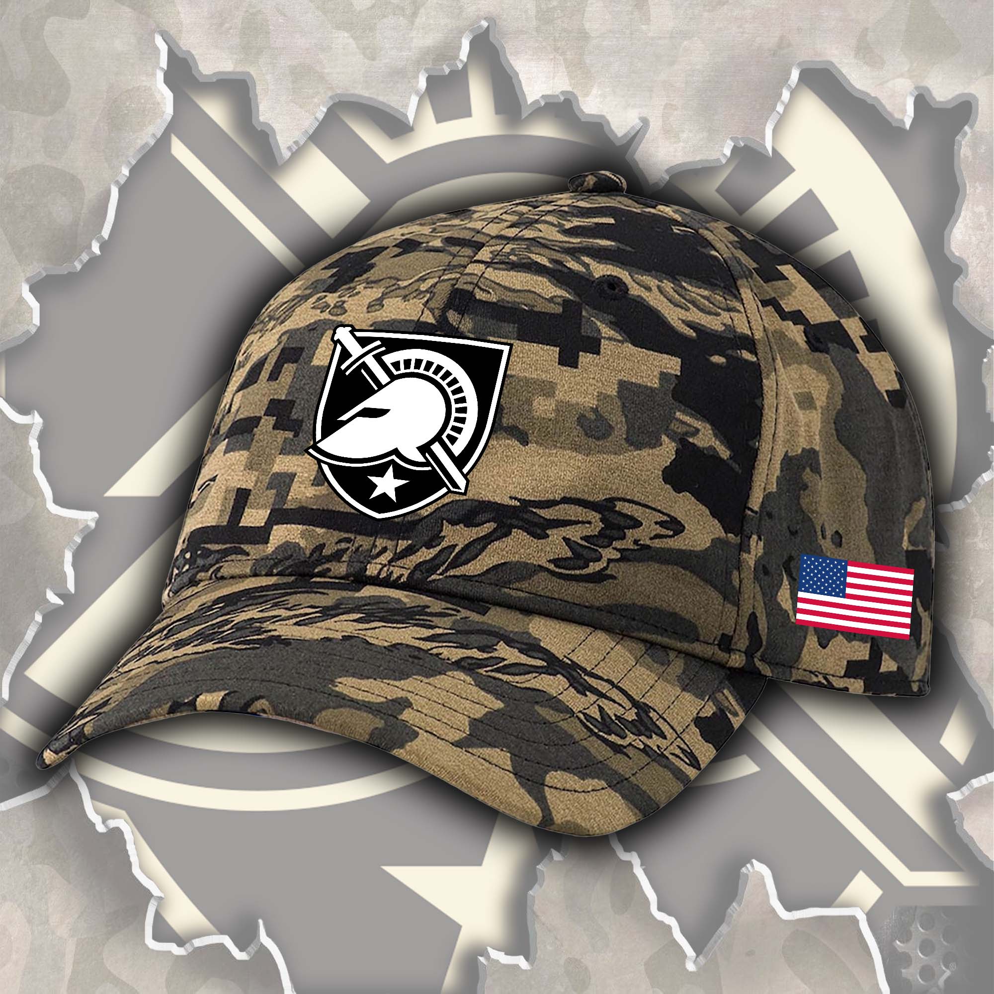 Army Black Knights Embroidered and Printed Cap PT72328