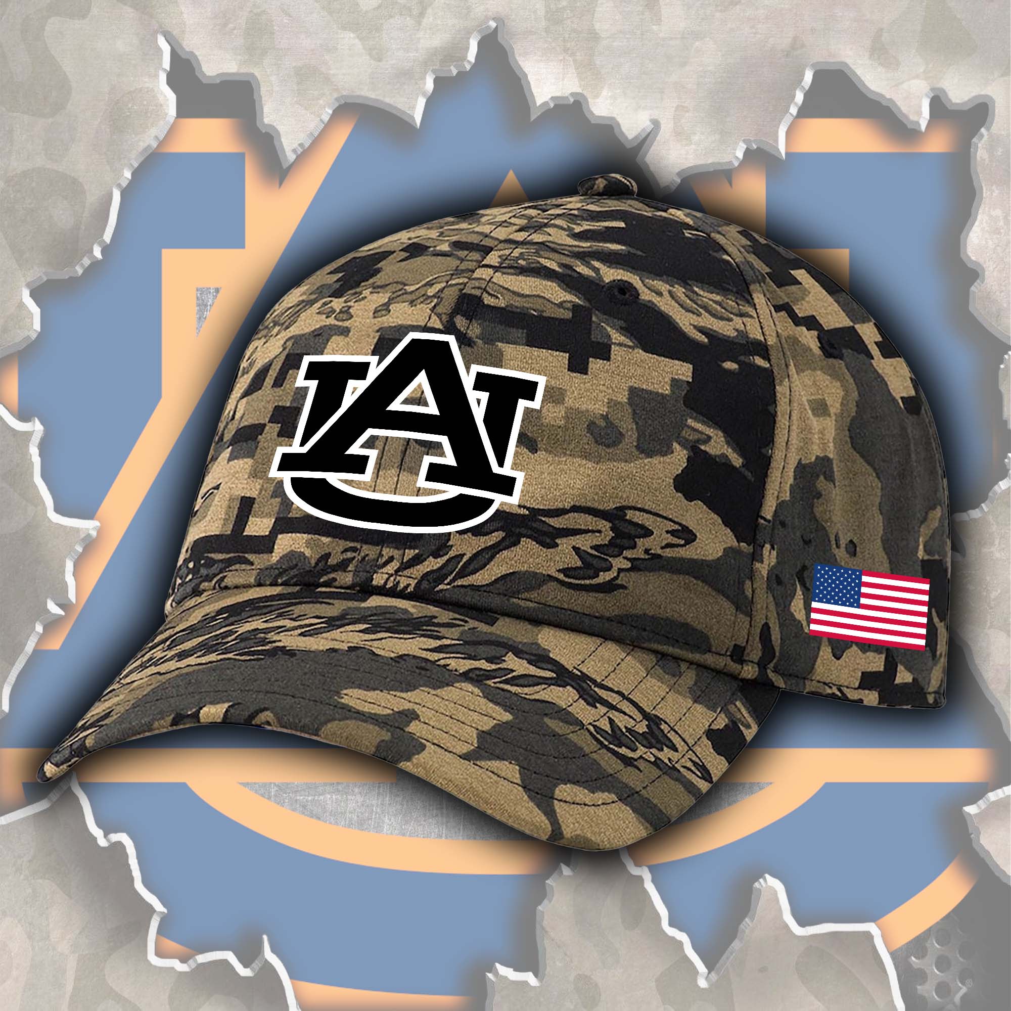 Auburn Tigers Embroidered and Printed Cap PT72329