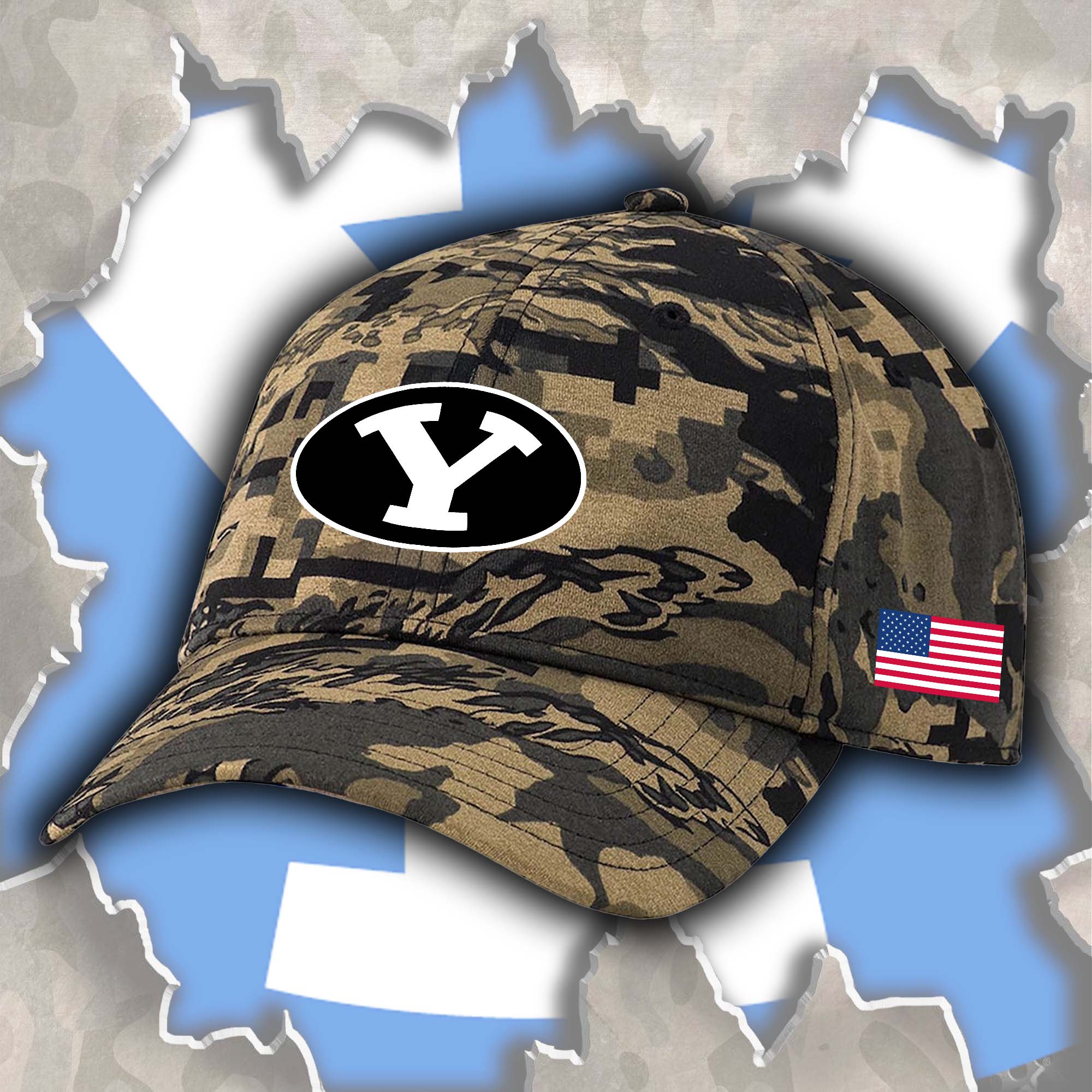BYU Cougars Embroidered and Printed Cap PT72332