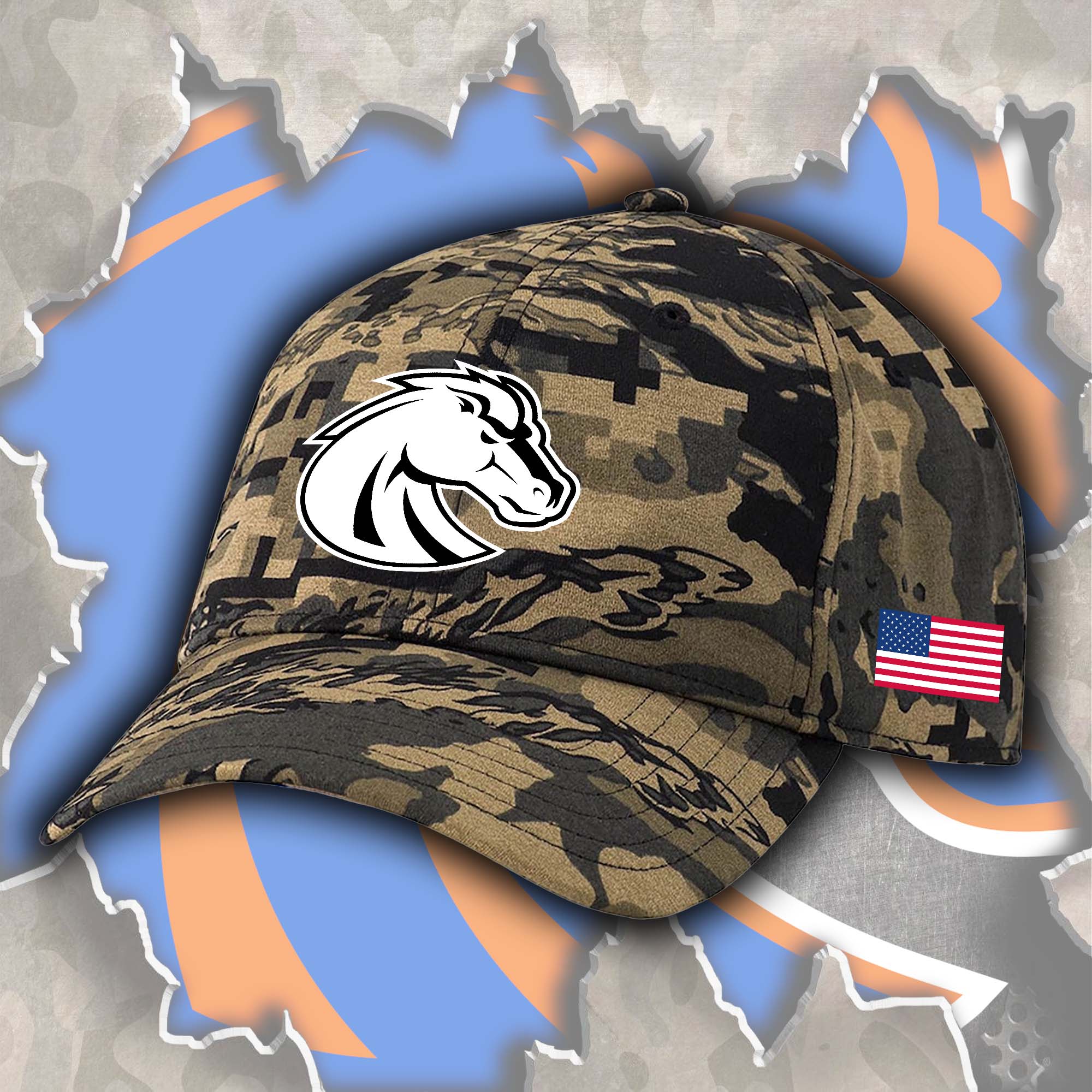 Boise State Broncos Embroidered and Printed Cap PT72331