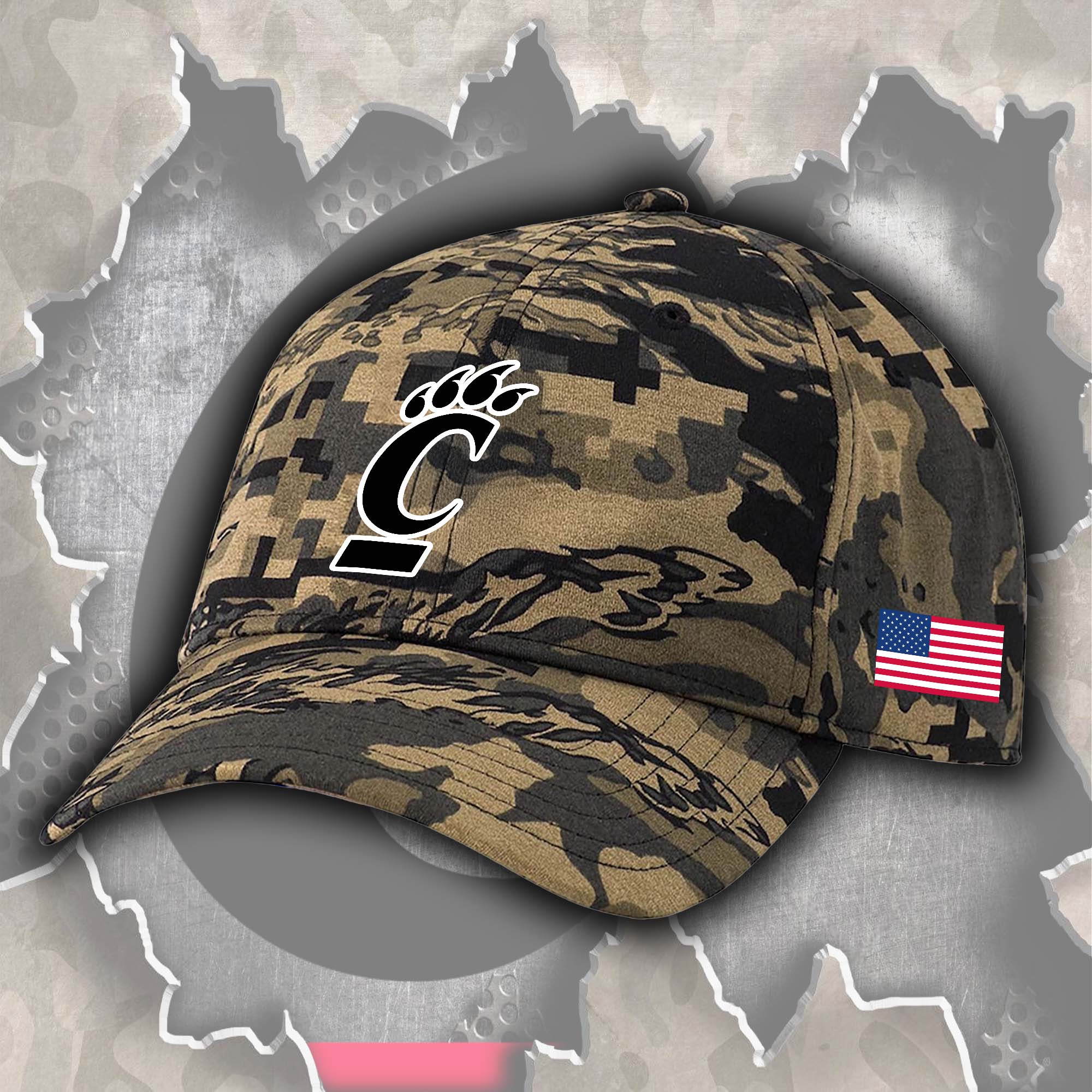 Cincinnati Bearcats Embroidered and Printed Cap PT72334