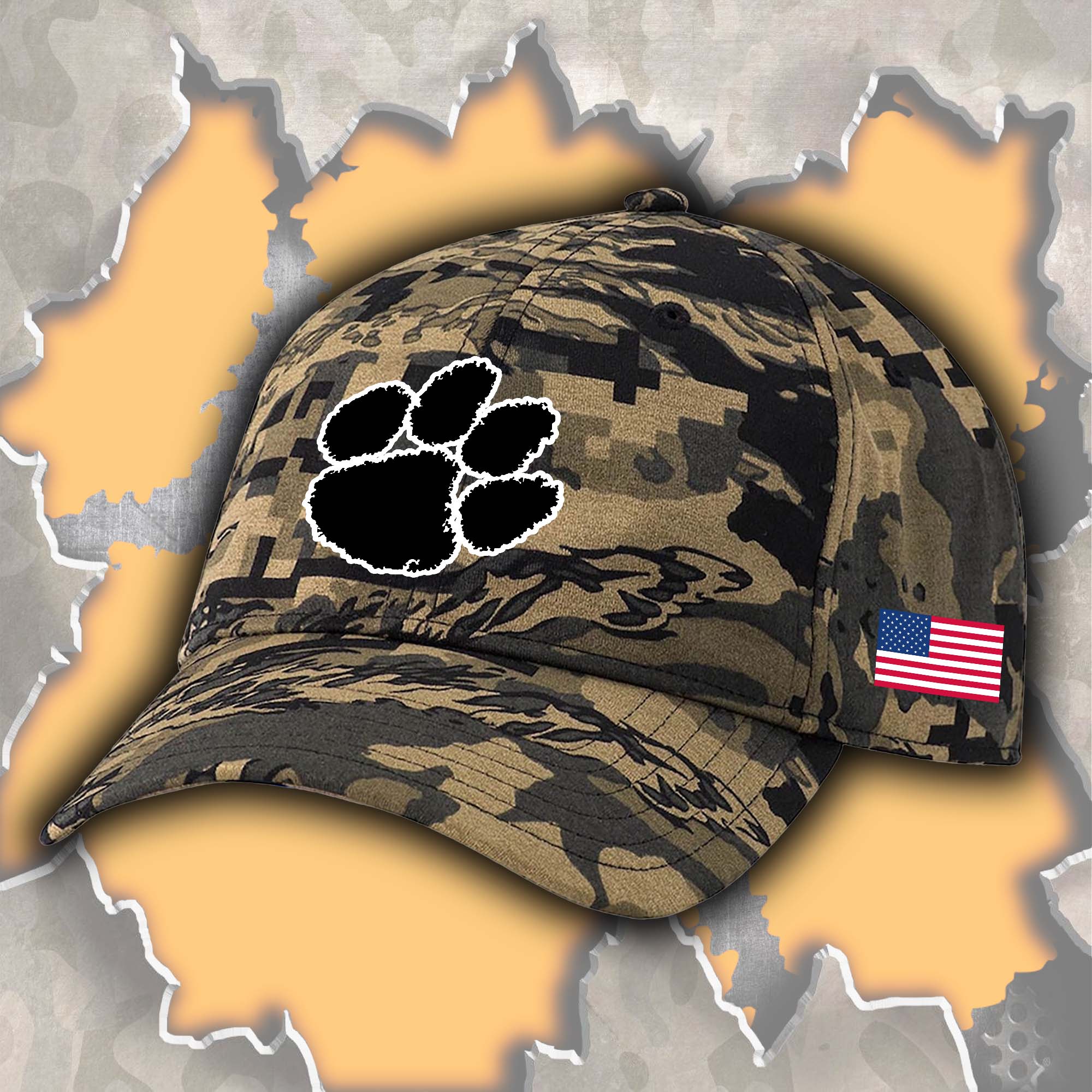 Clemson Tigers Embroidered and Printed Cap PT72335