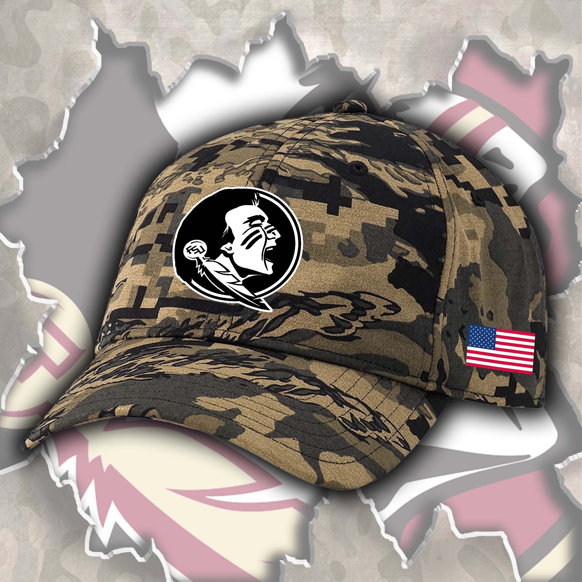 Florida State Seminoles Embroidered and Printed Cap PT72340