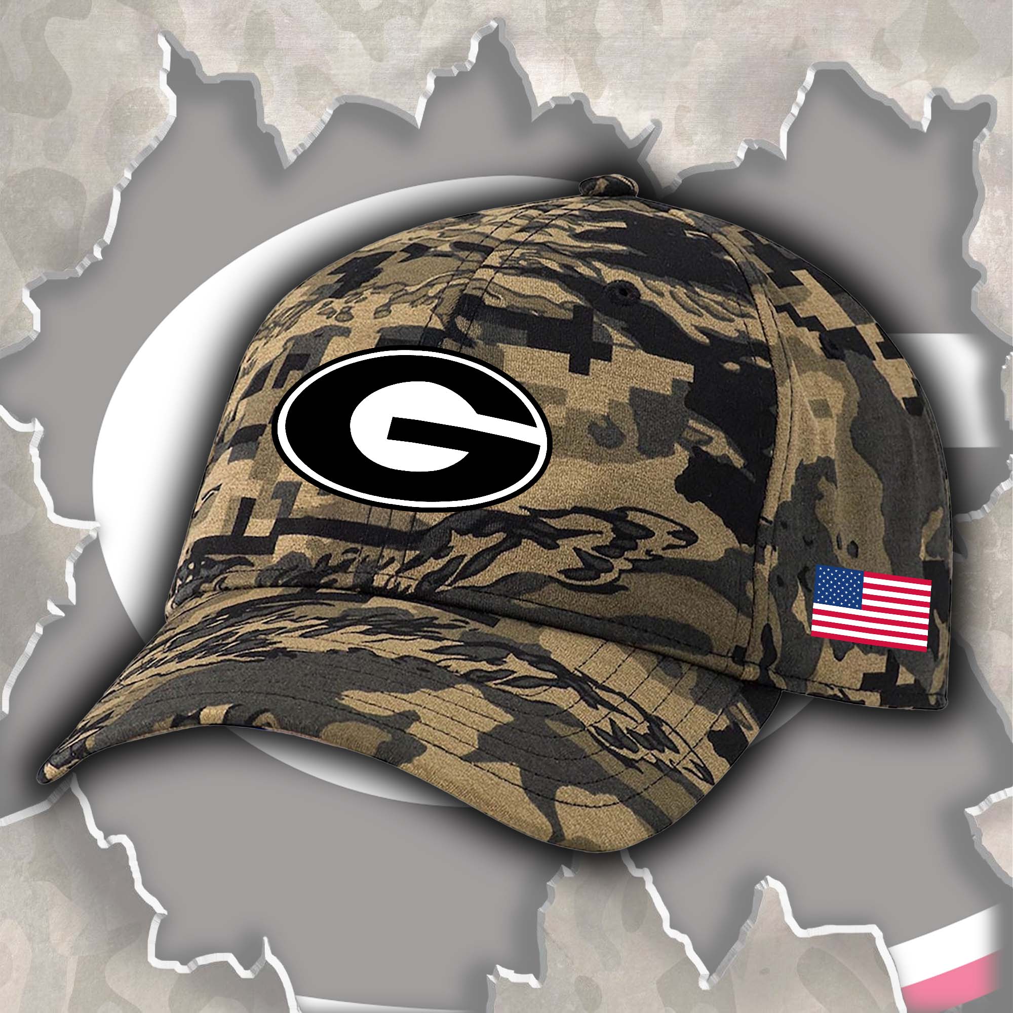 Georgia Bulldogs Embroidered and Printed Cap PT72341