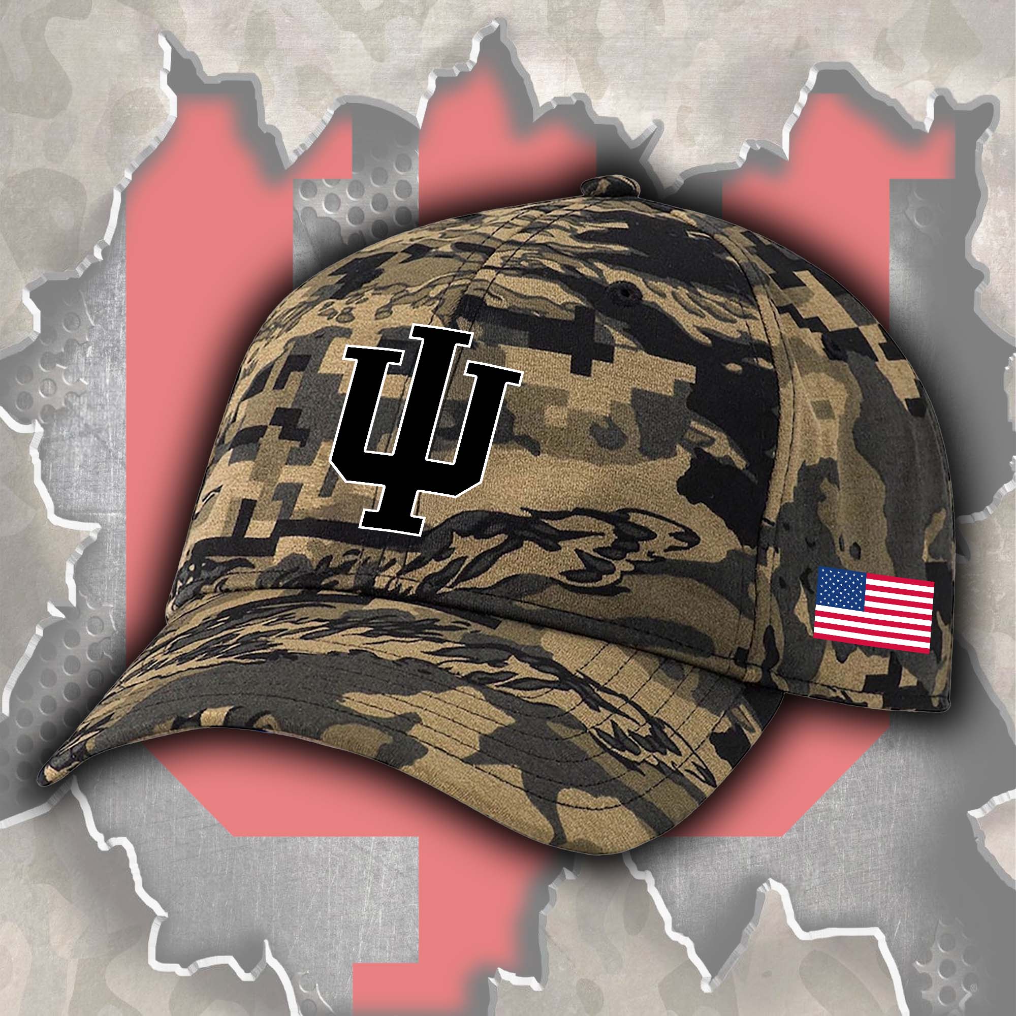 Indiana Hoosiers Embroidered and Printed Cap PT72345