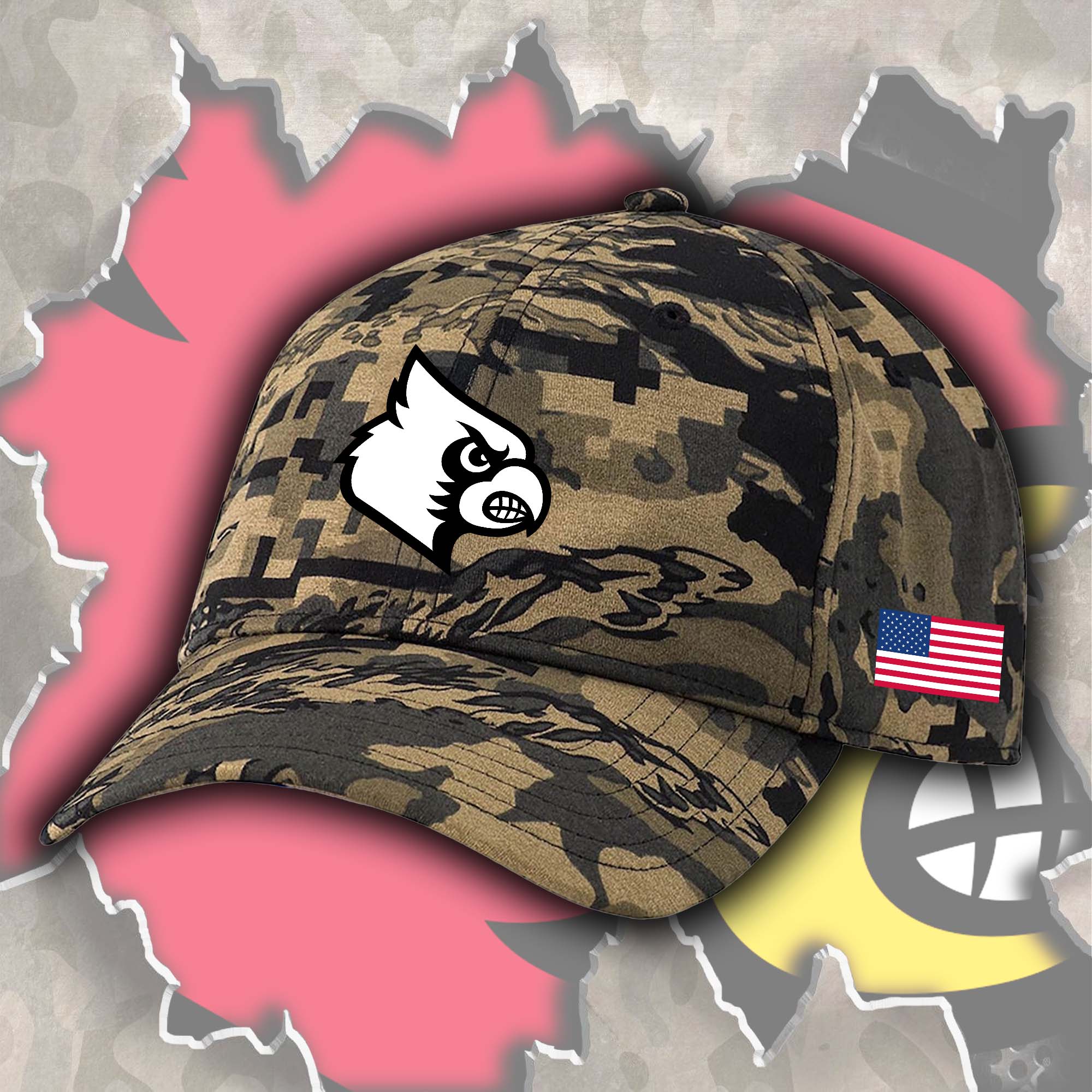 Louisville Cardinals Embroidered and Printed Cap PT72352