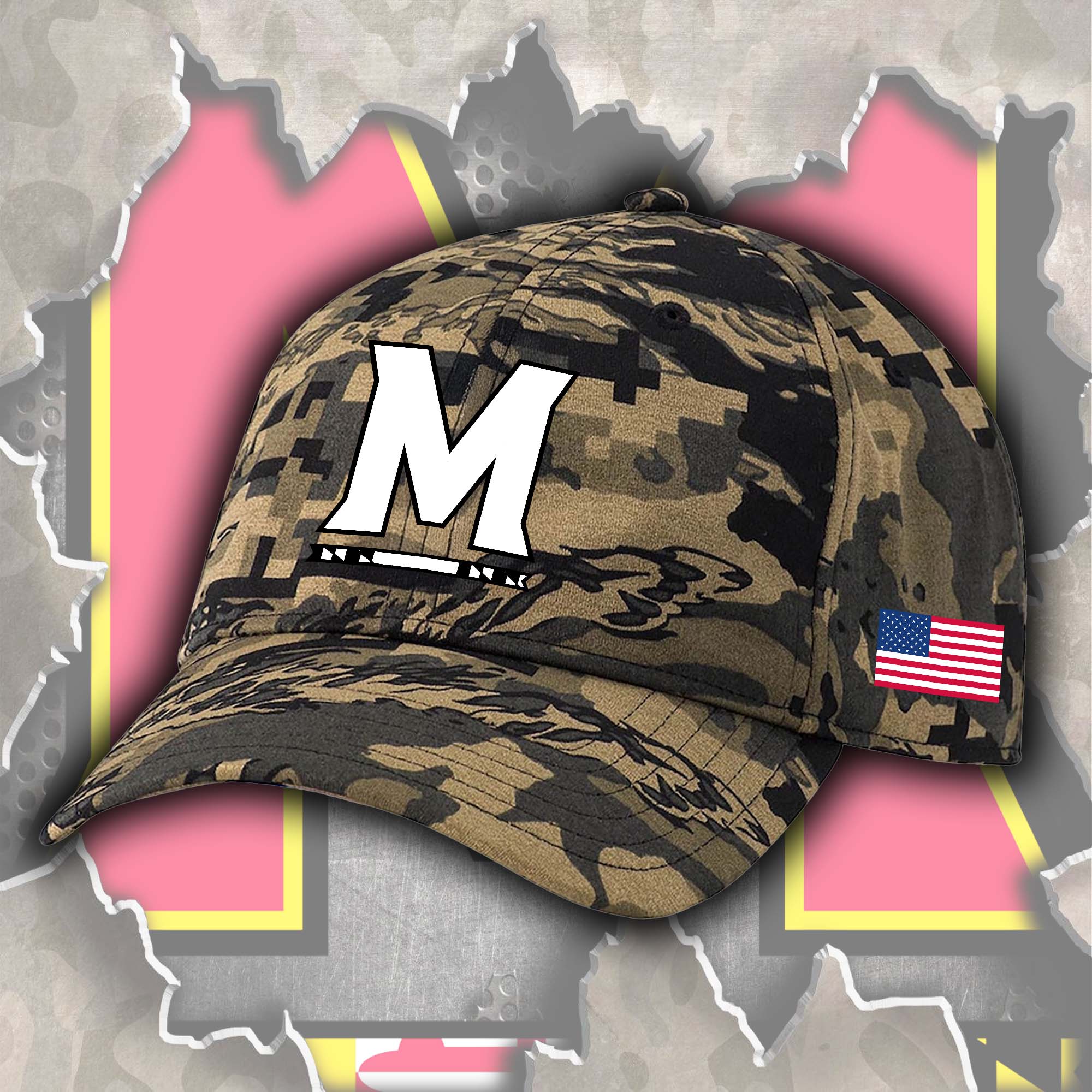 Maryland Terrapins Embroidered and Printed Cap PT72354