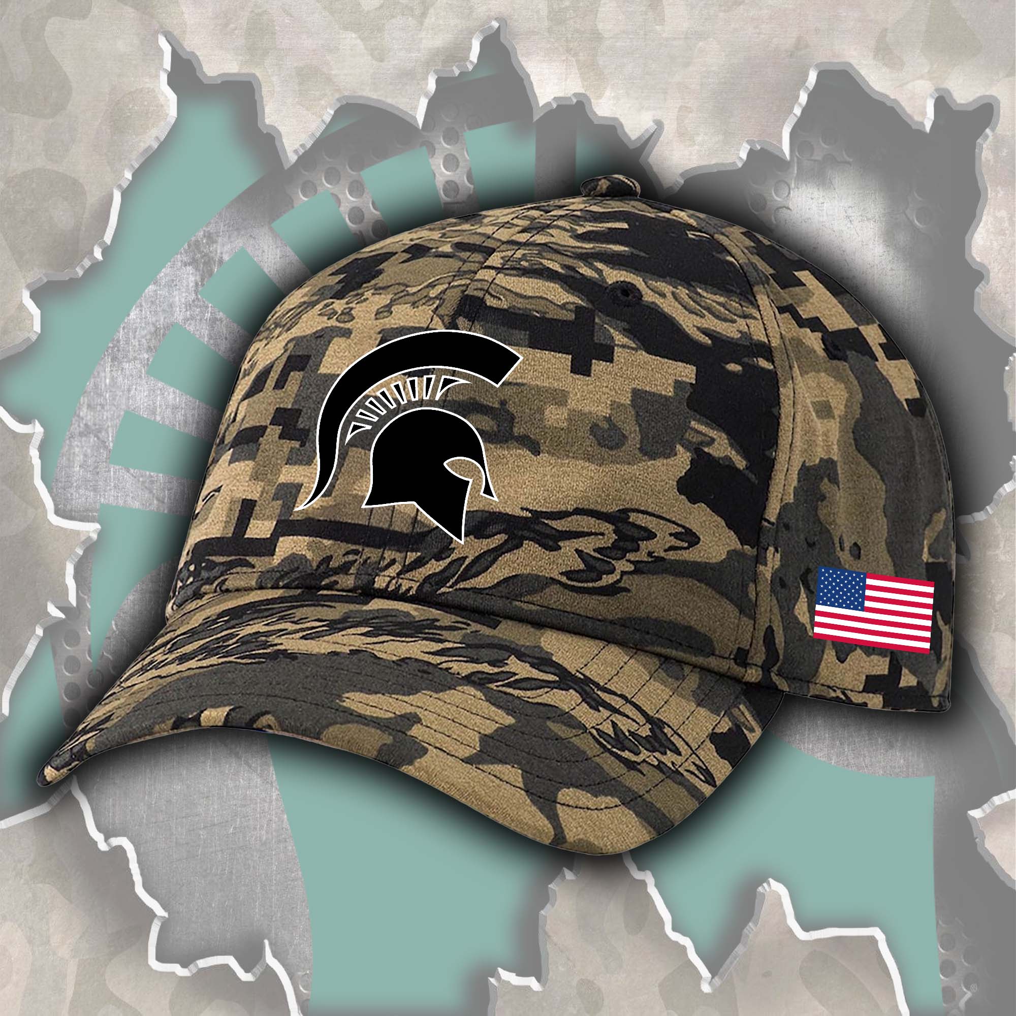 Michigan State Spartans Embroidered and Printed Cap PT72357