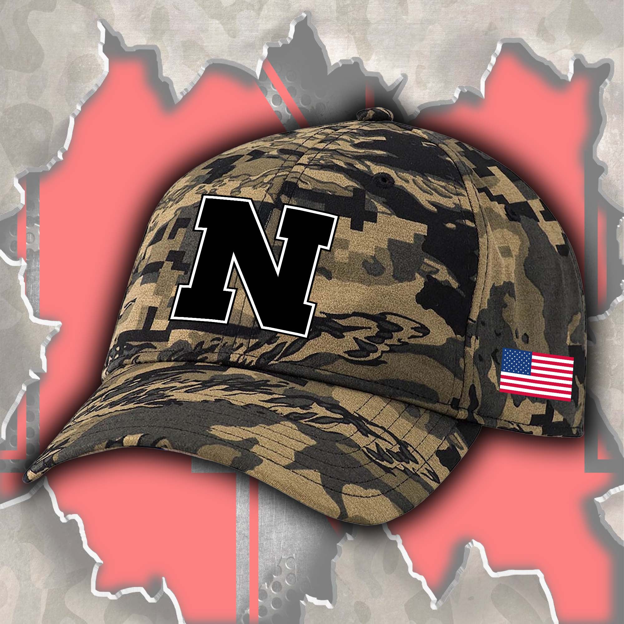 Nebraska Cornhuskers Embroidered and Printed Cap PT72363