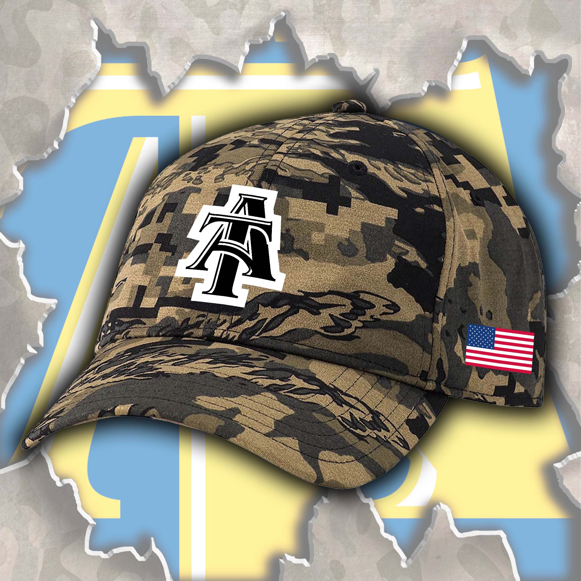 North Carolina A&amp;T Aggies Embroidered and Printed Cap PT72364