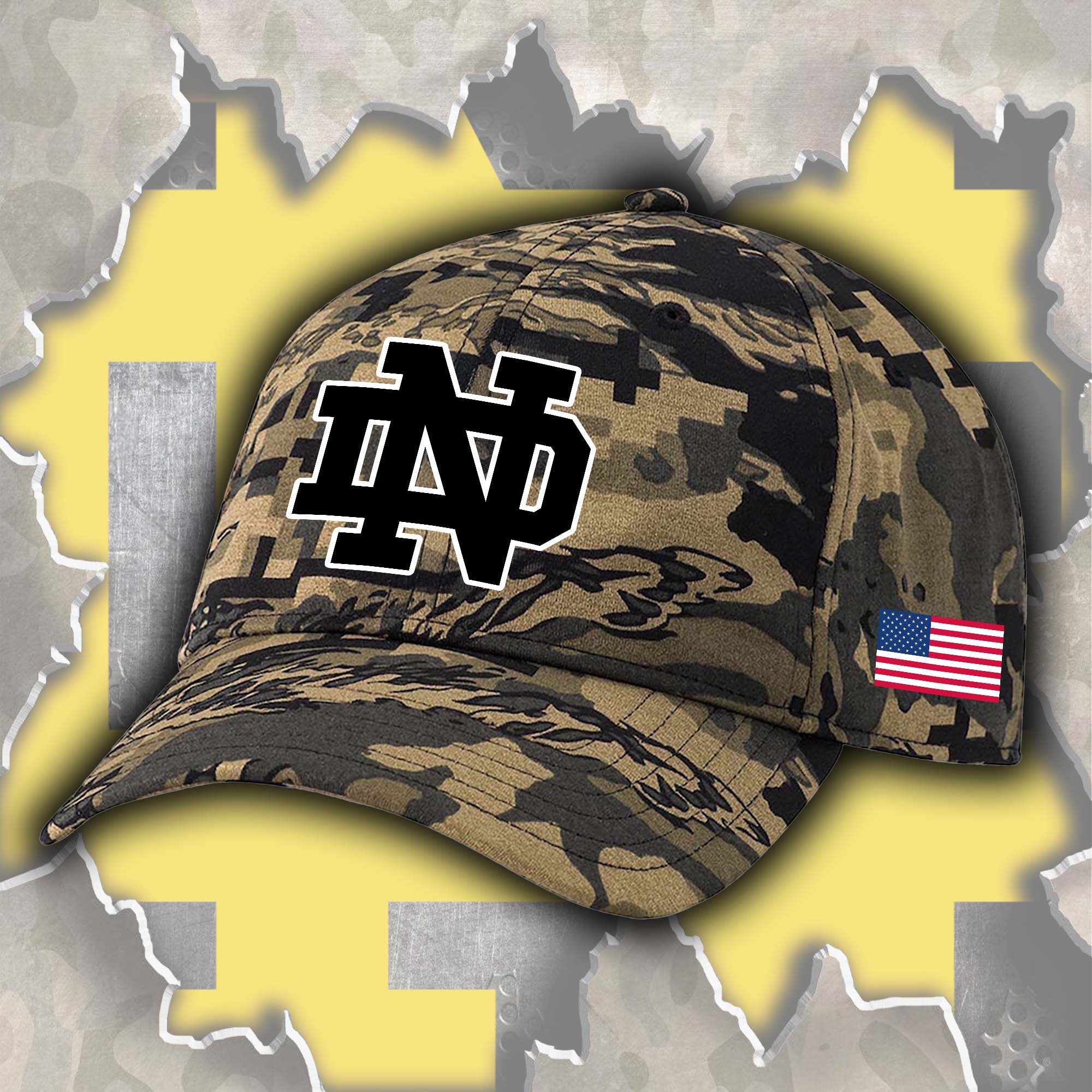 Notre Dame Fighting Irish Embroidered and Printed Cap PT72367