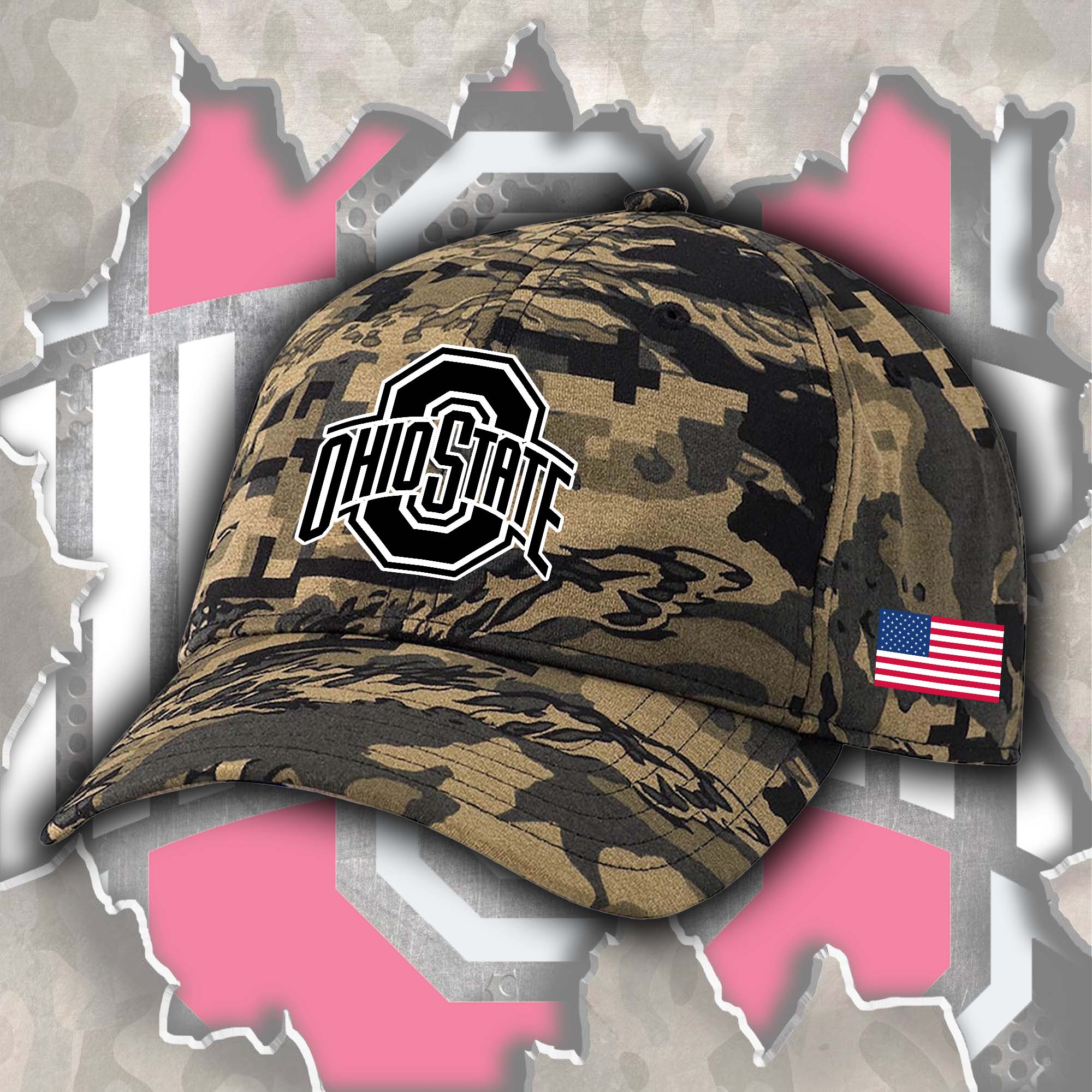 Ohio State Buckeyes Embroidered and Printed Cap PT72368