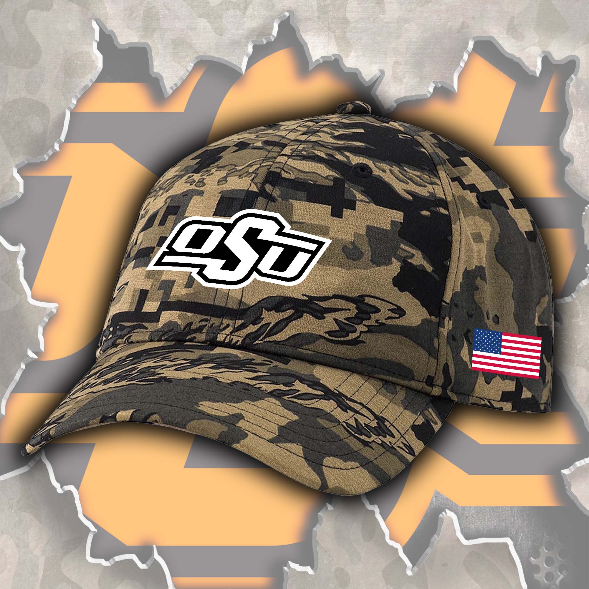 Oklahoma State Cowboys Embroidered and Printed Cap PT72370