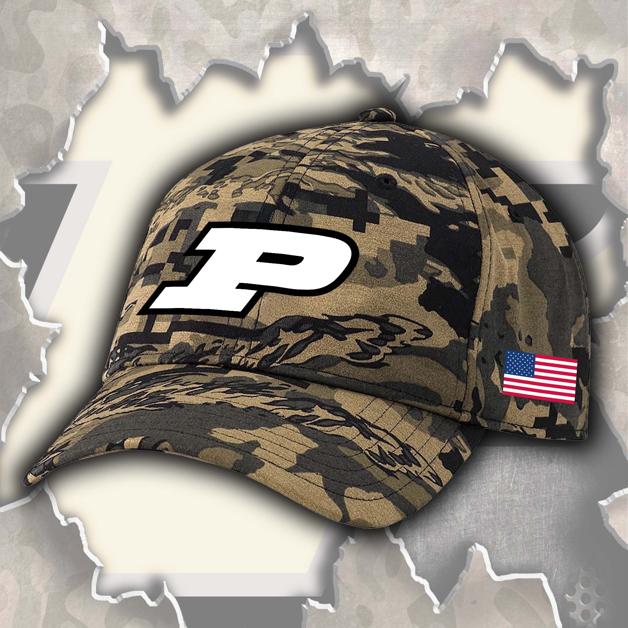 Purdue Boilermakers Embroidered and Printed Cap PT72375