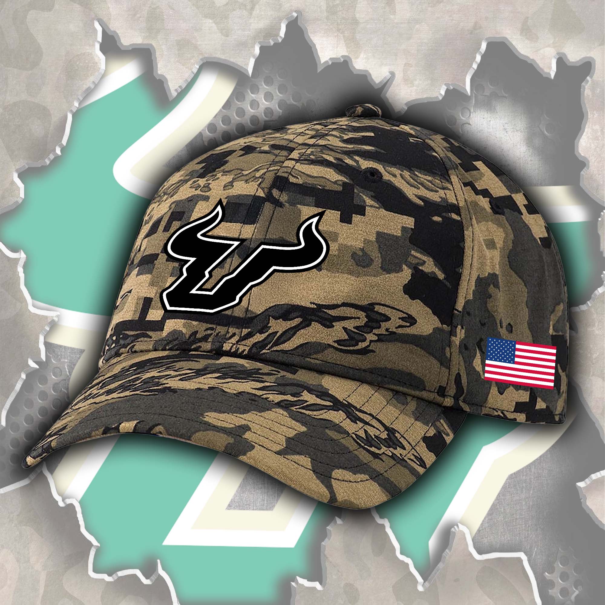 South Florida Bulls Embroidered and Printed Cap PT72378