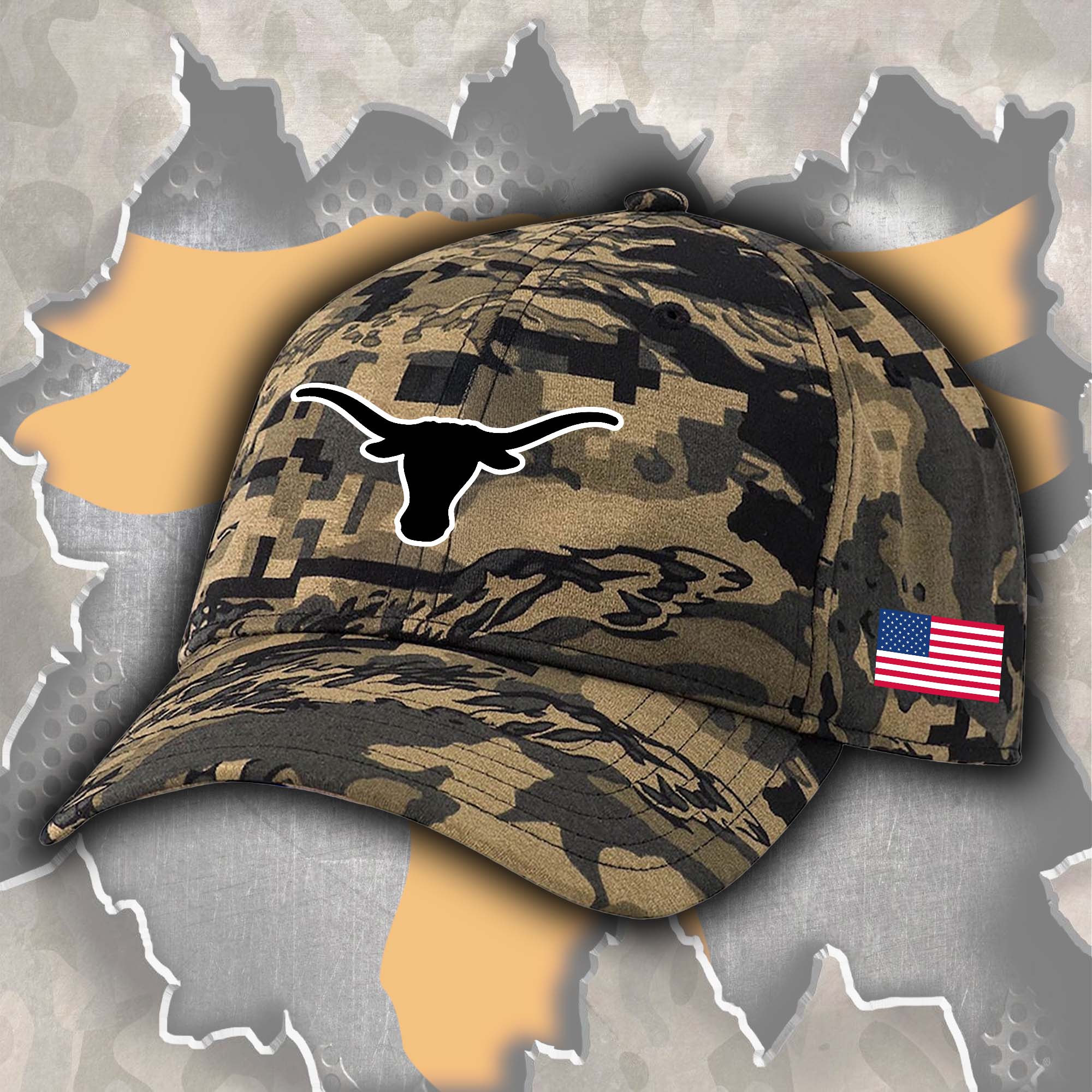Texas Longhorns Embroidered and Printed Cap PT72383