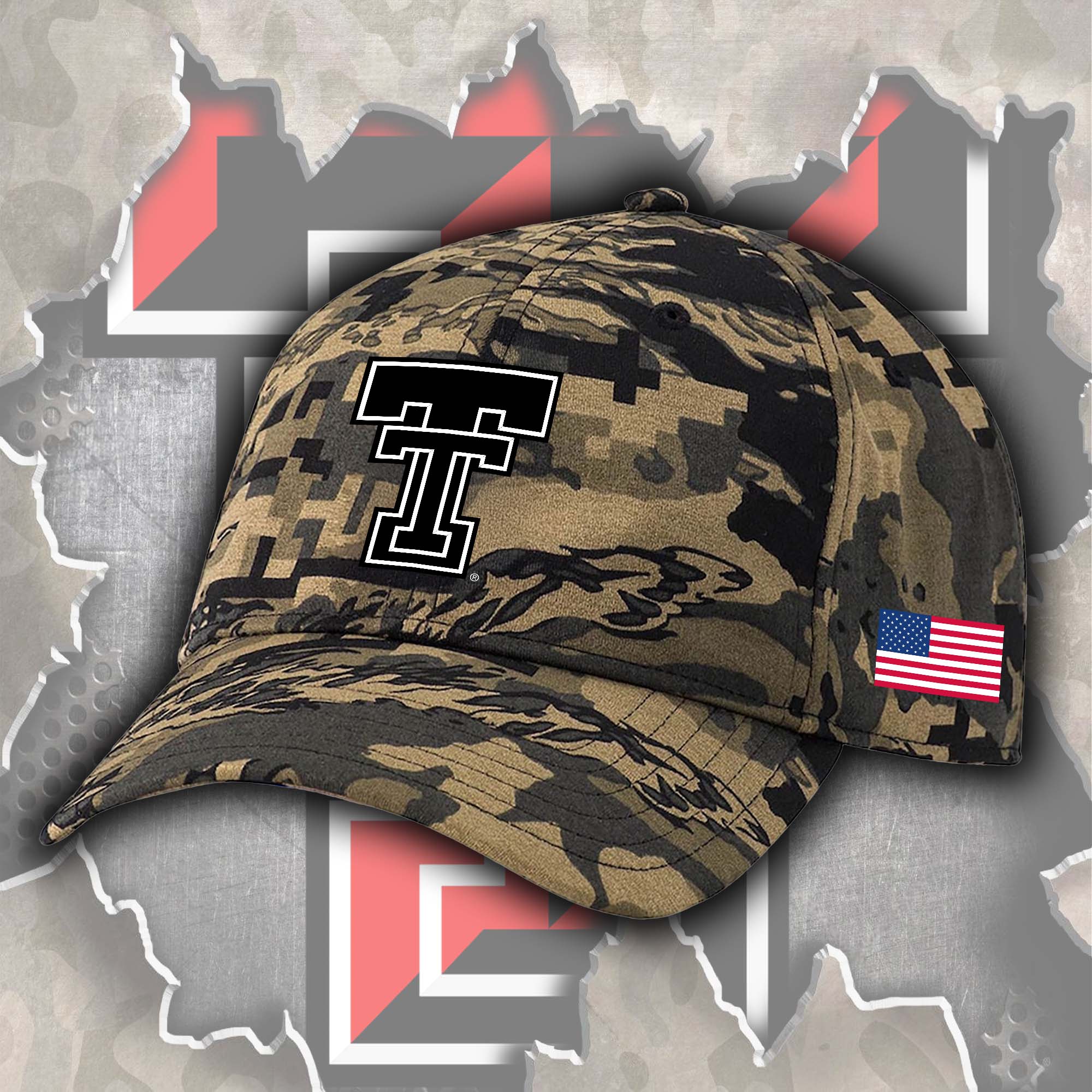 Texas Tech Red Raiders Embroidered and Printed Cap PT72384