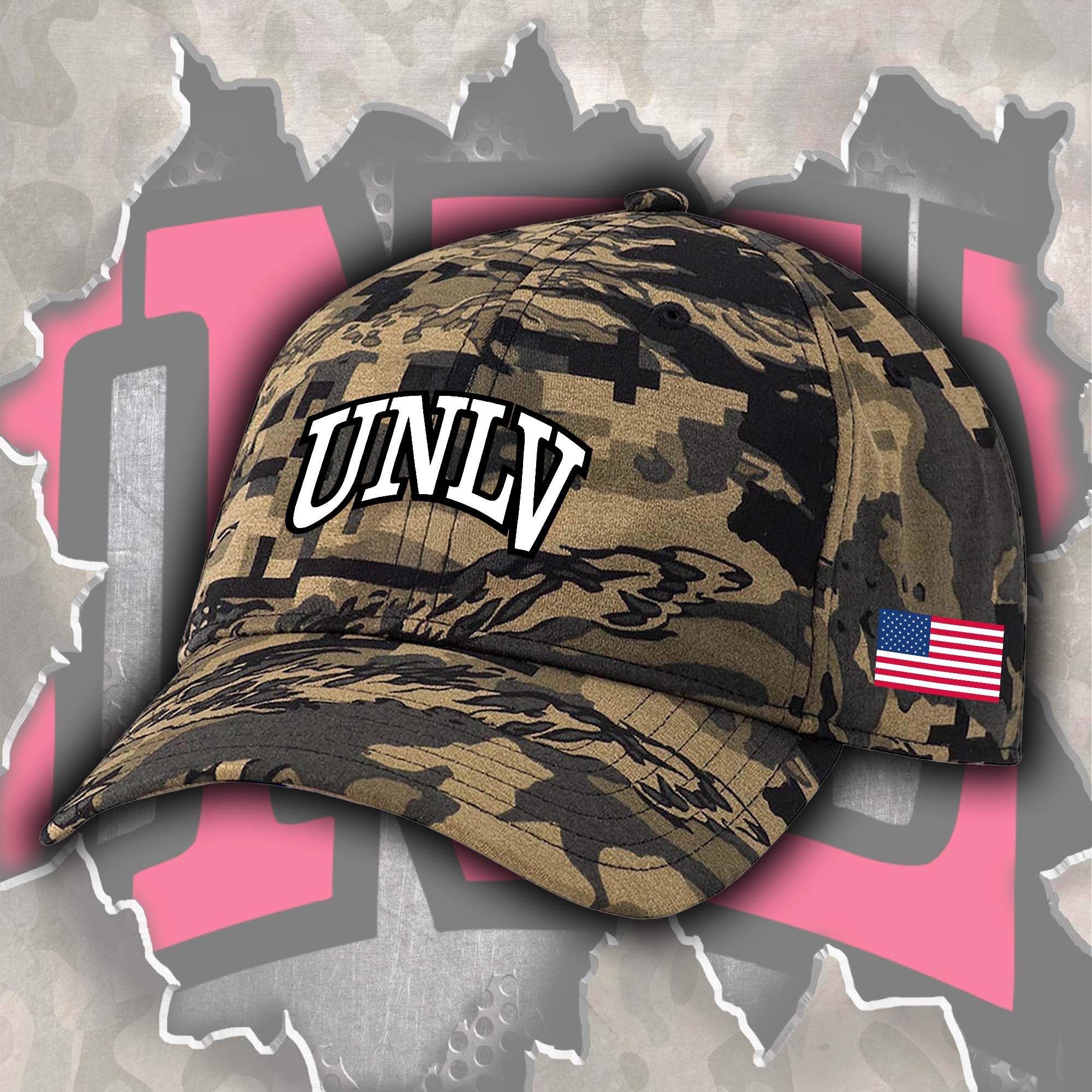 UNLV Rebels Embroidered and Printed Cap PT72386