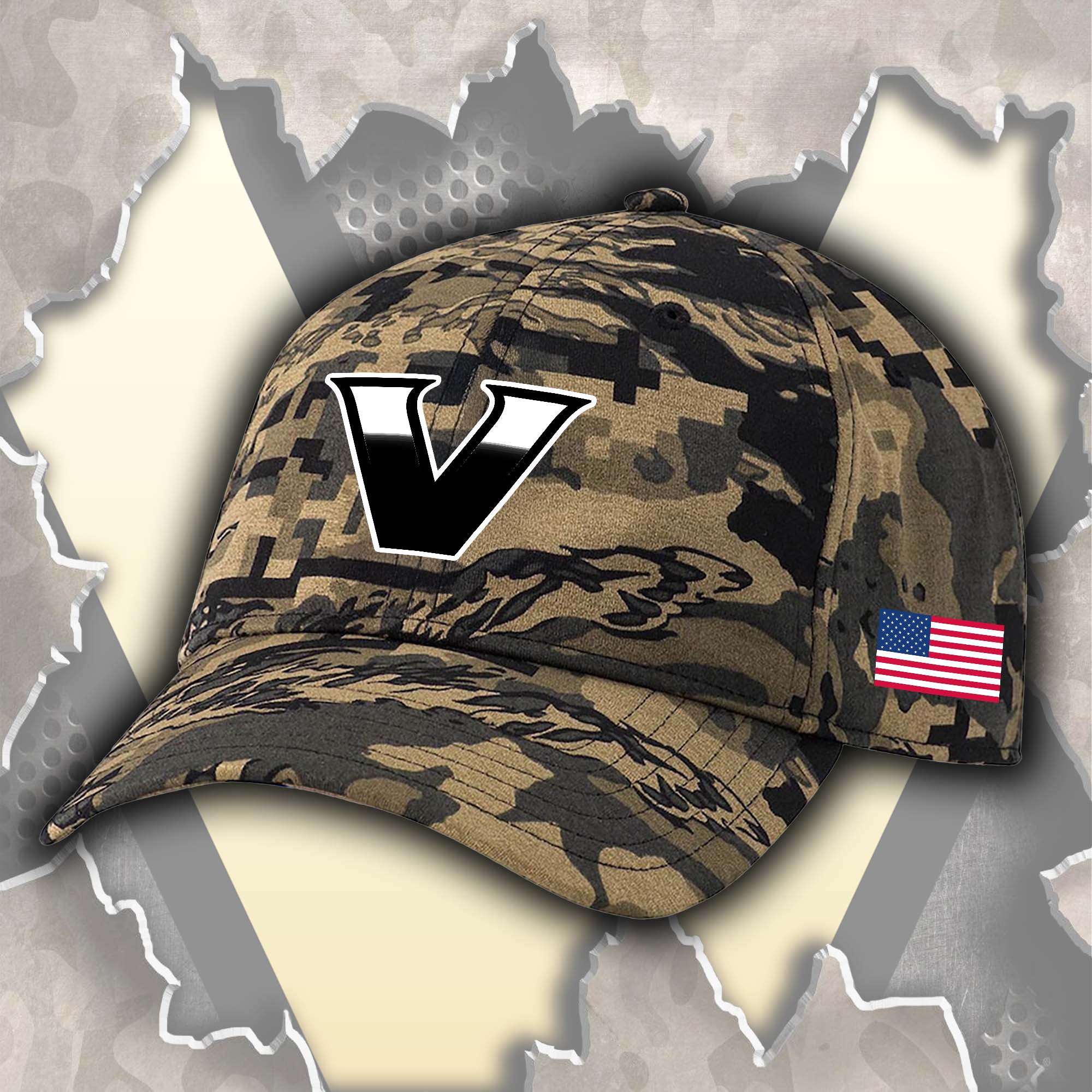 Vanderbilt Commodores Embroidered and Printed Cap PT72388