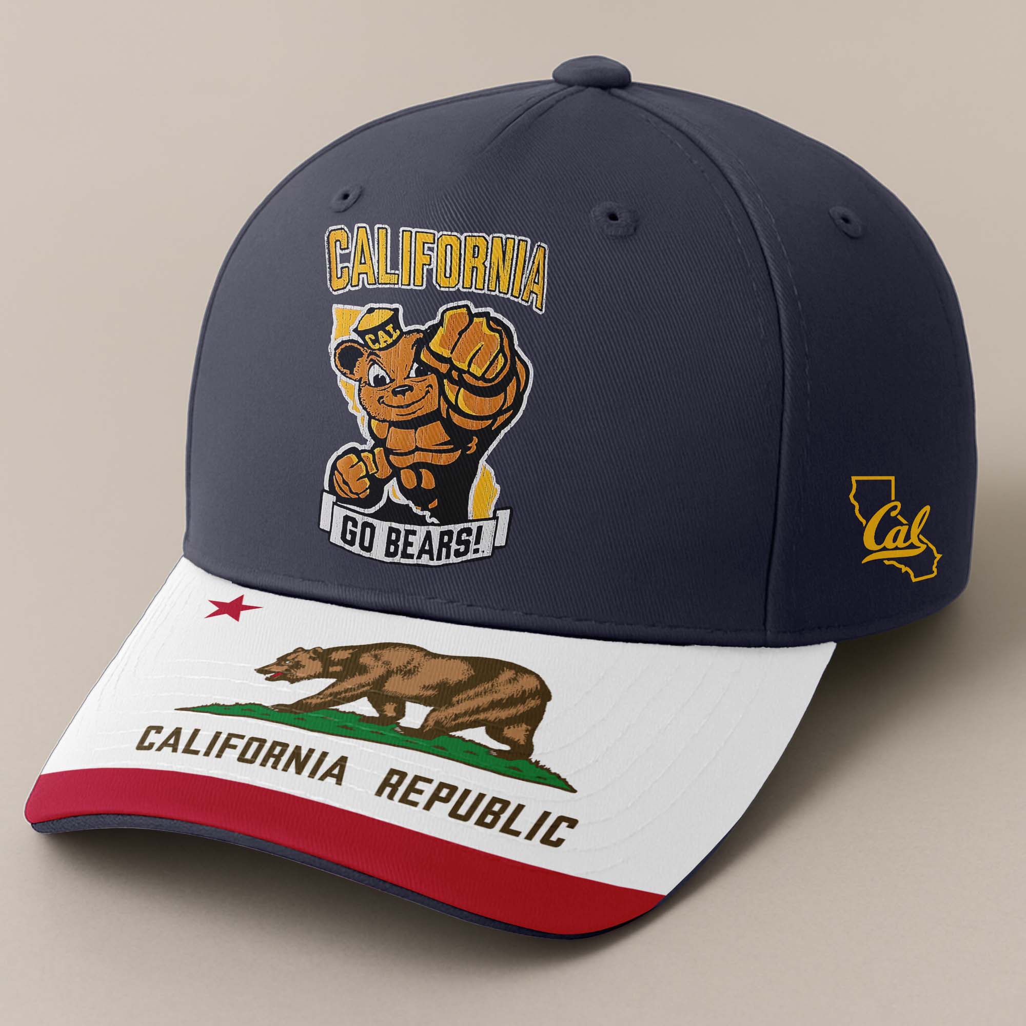 Cal Bears Embroidered and Printed Cap PT72400