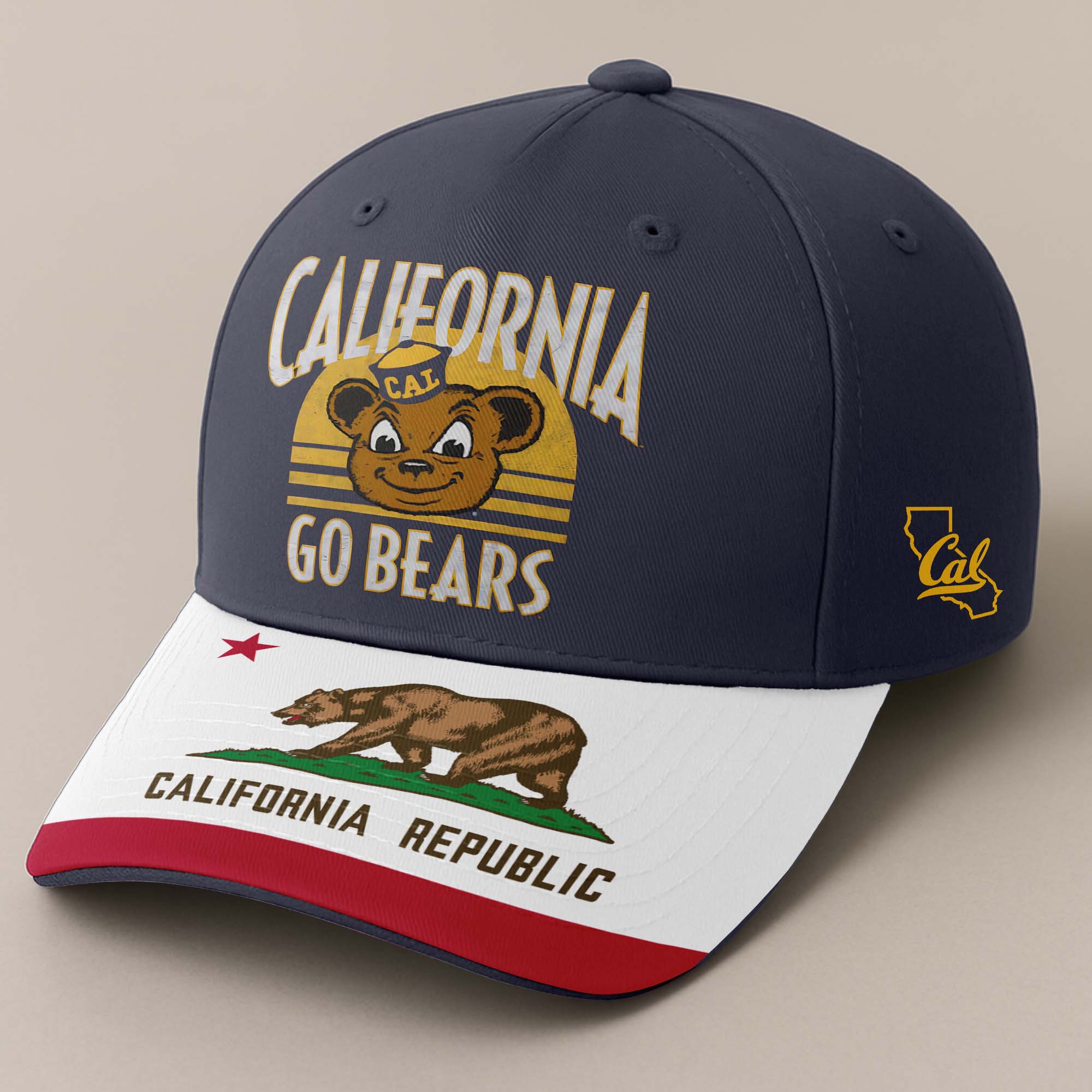 Cal Bears Embroidered and Printed Cap PT72401