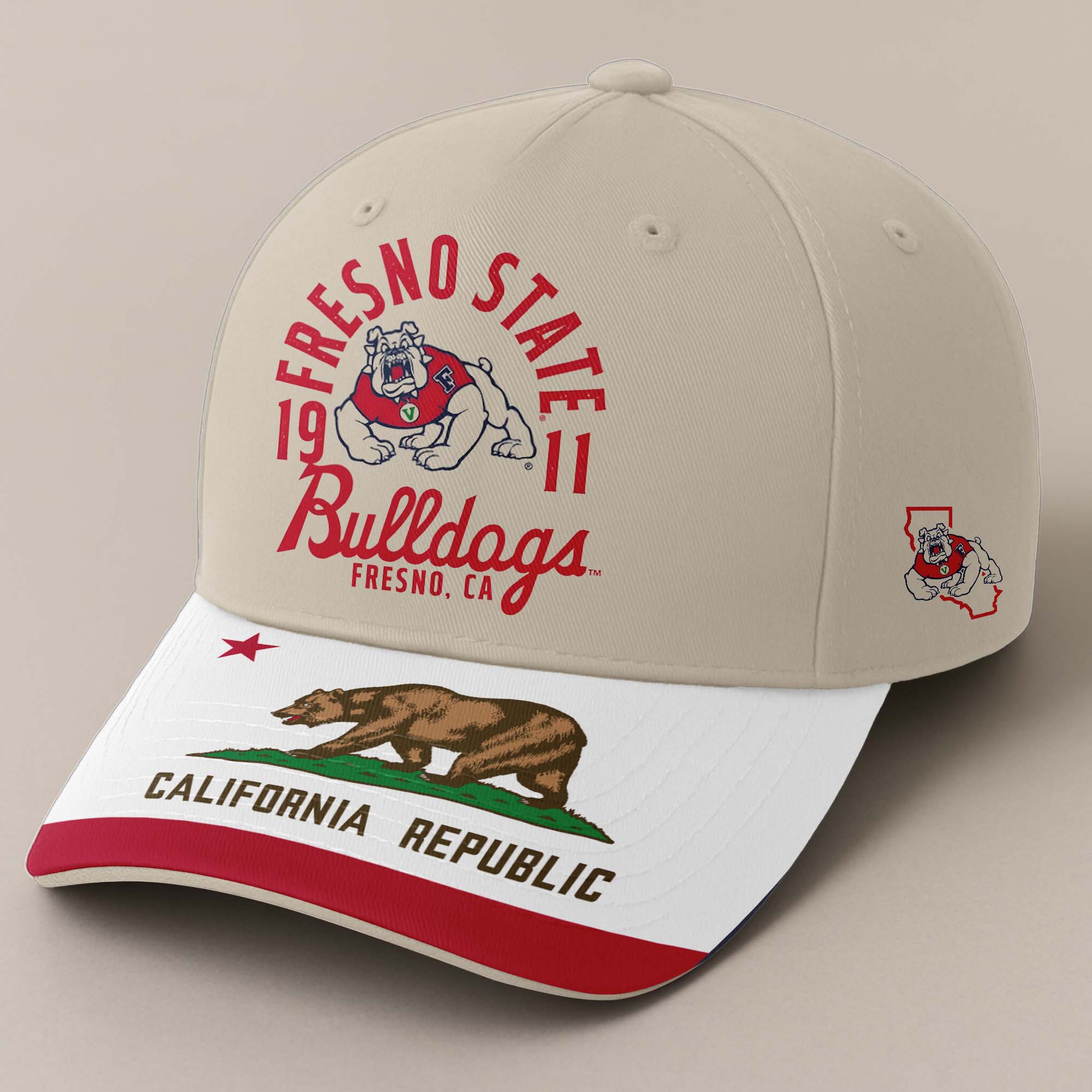 Fresno State Bulldogs football Embroidered and Printed Cap PT72404